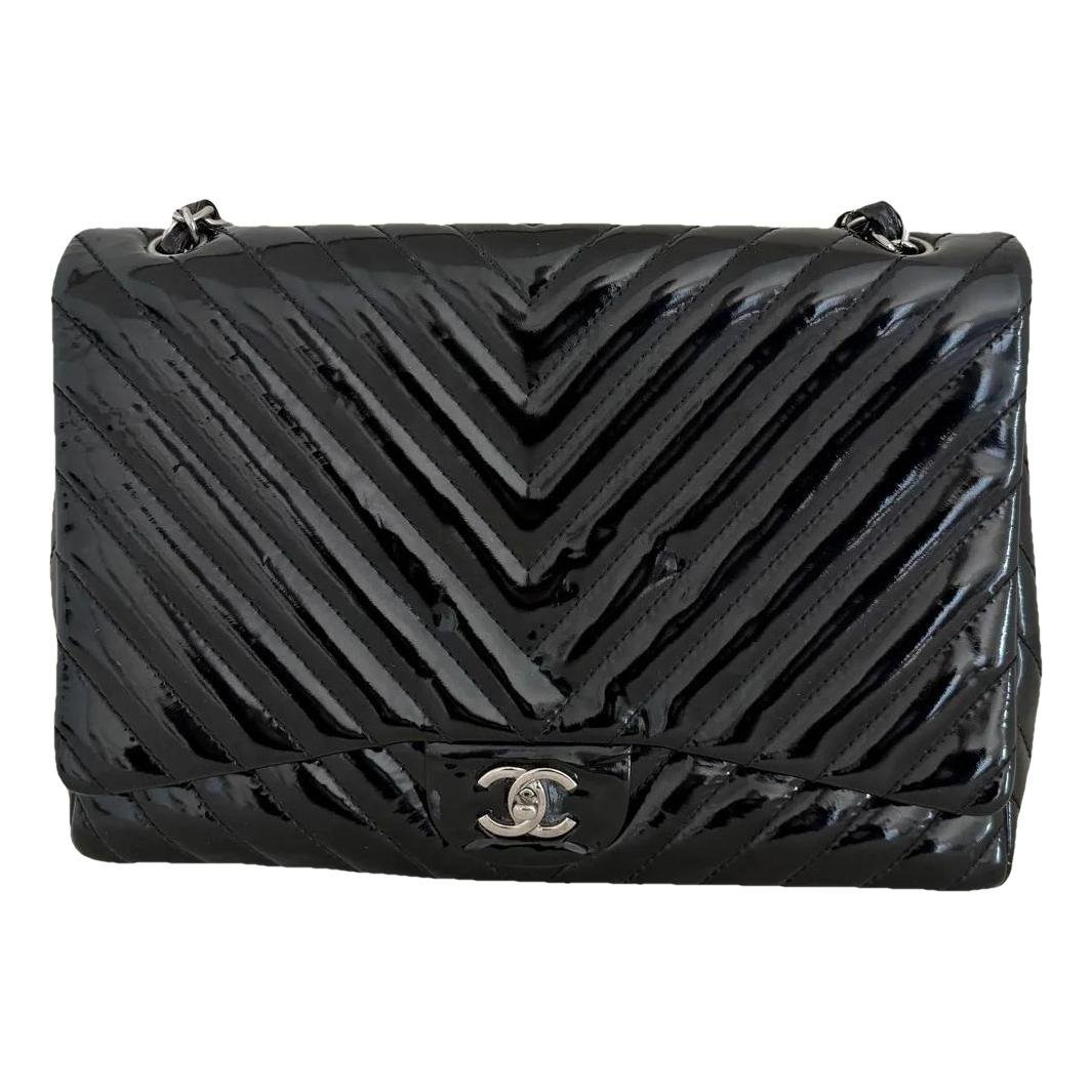Patent leather handbag