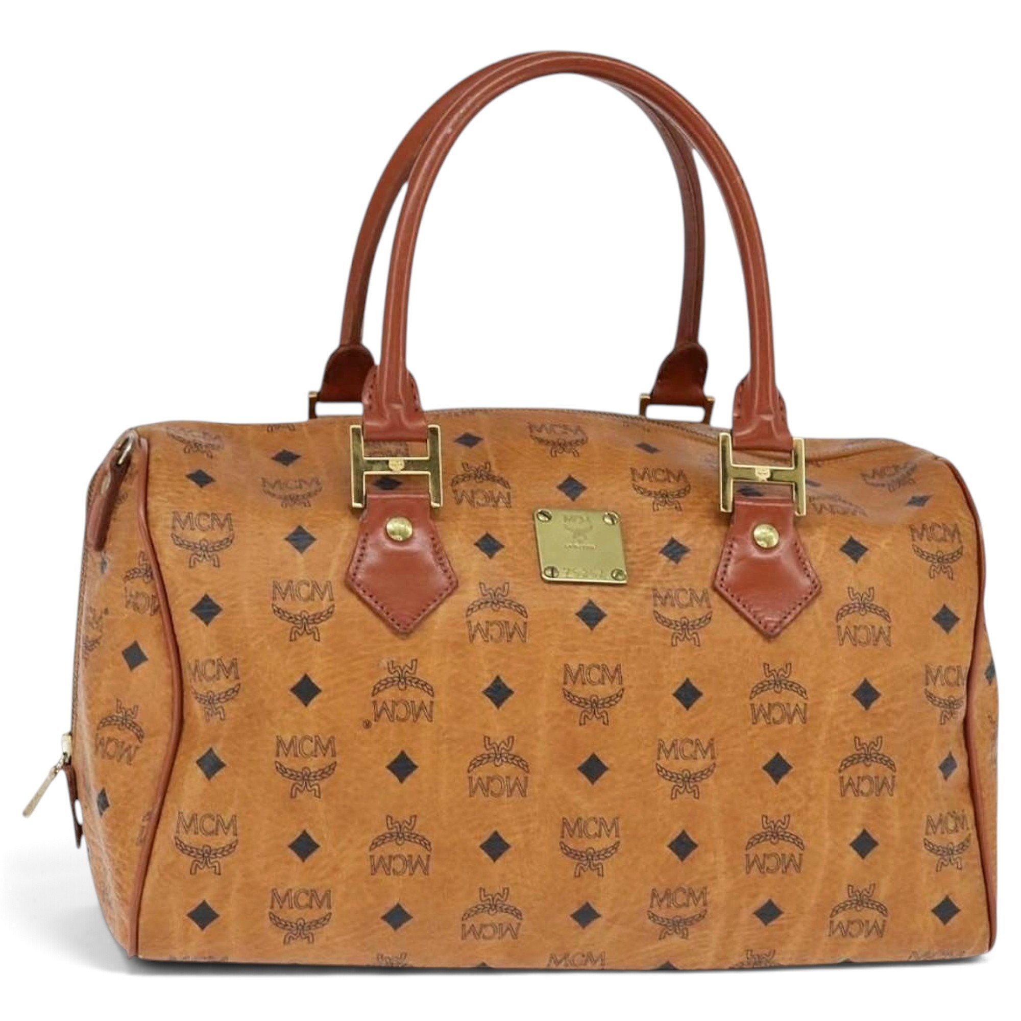 Boston leather bowling bag