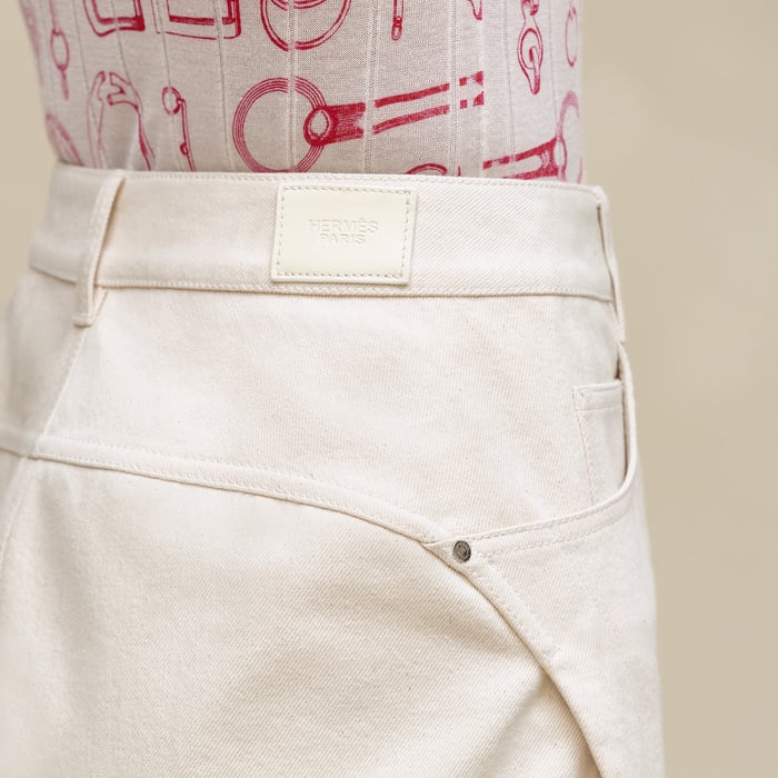 Blanc Cassé Equestrian Miniskirt