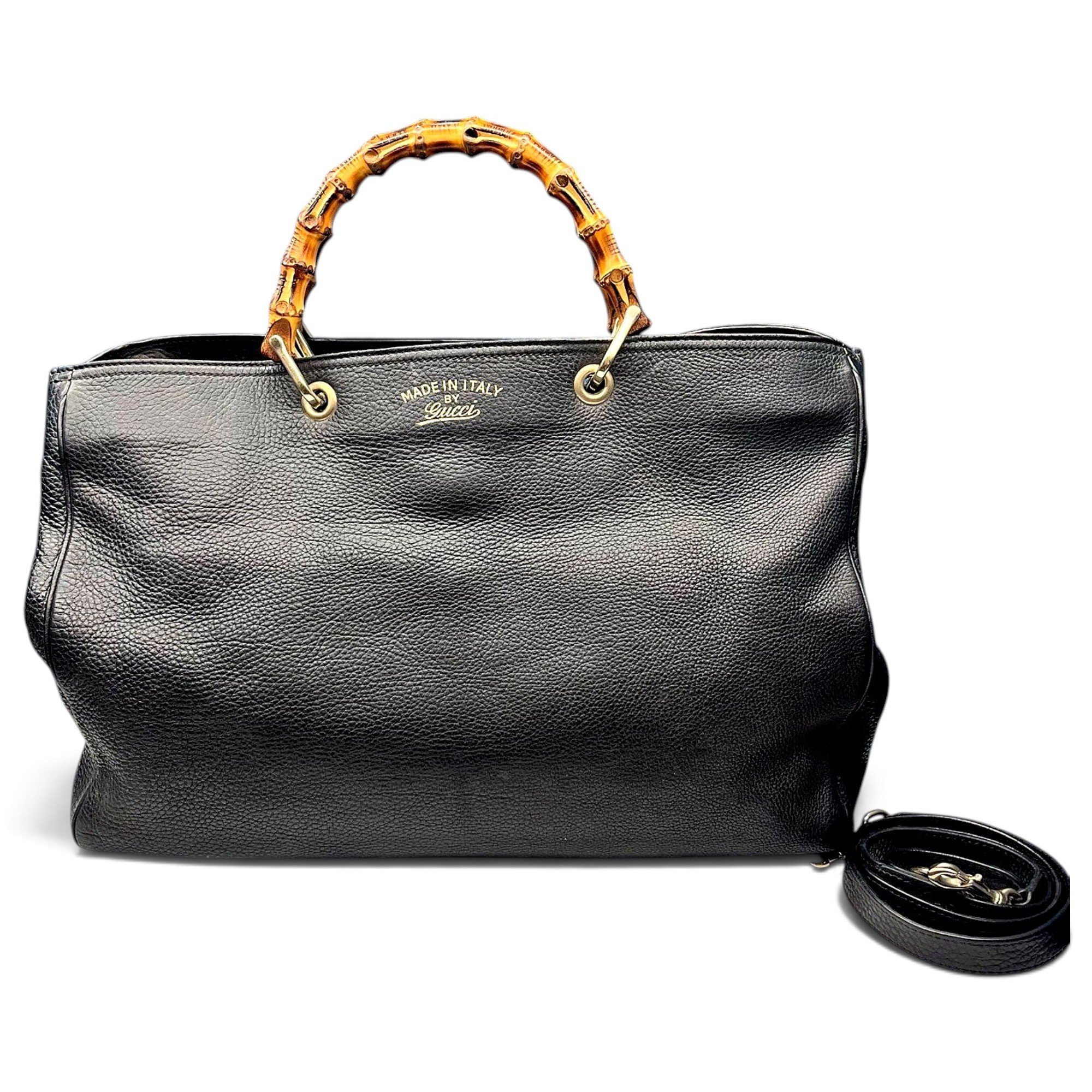 Bamboo Shopper leather tote