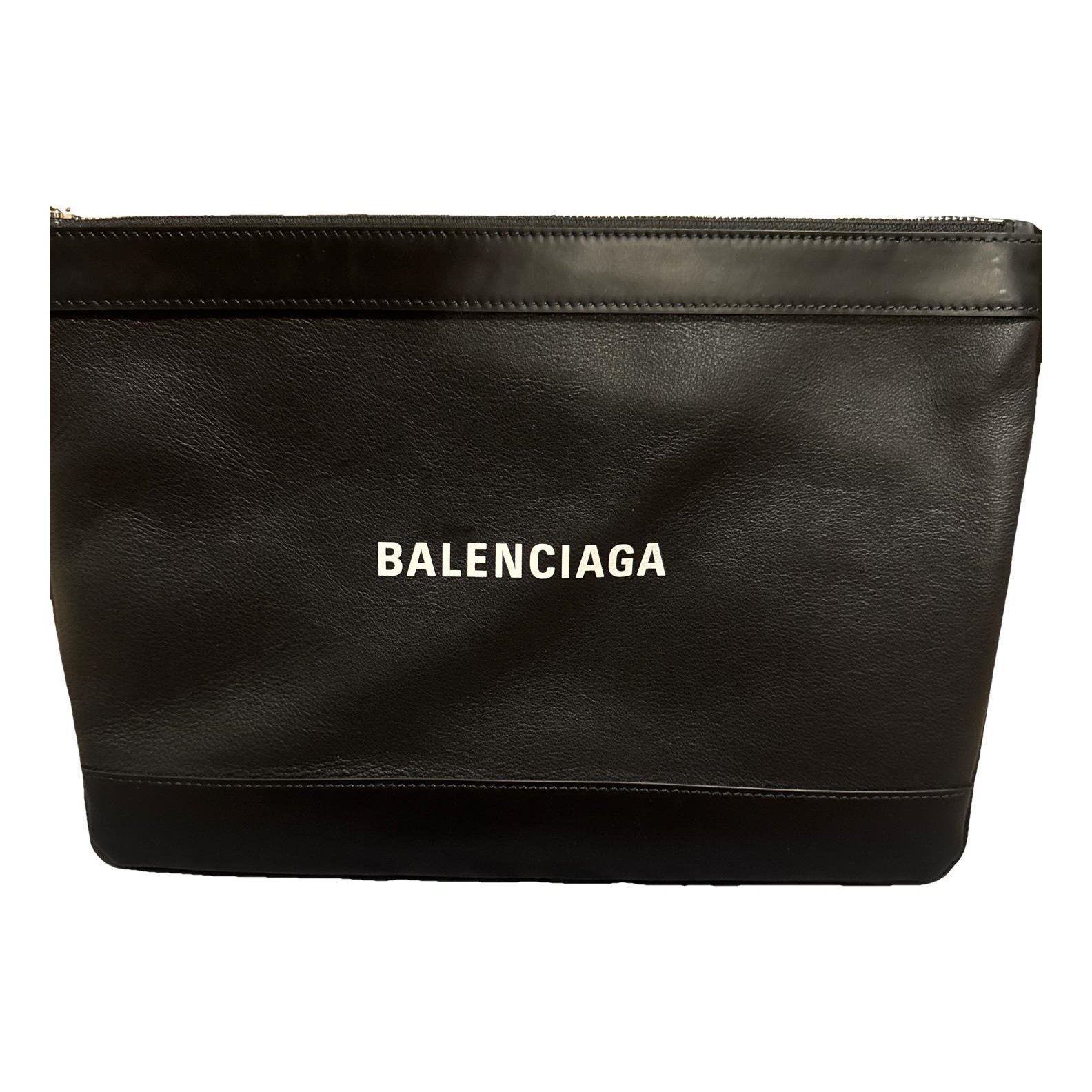 Leather clutch bag