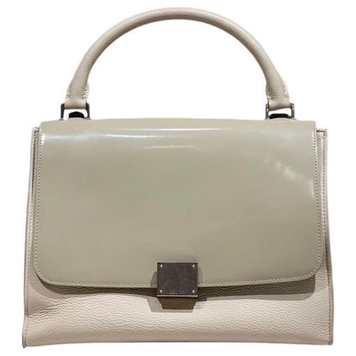 Trapèze leather handbag
