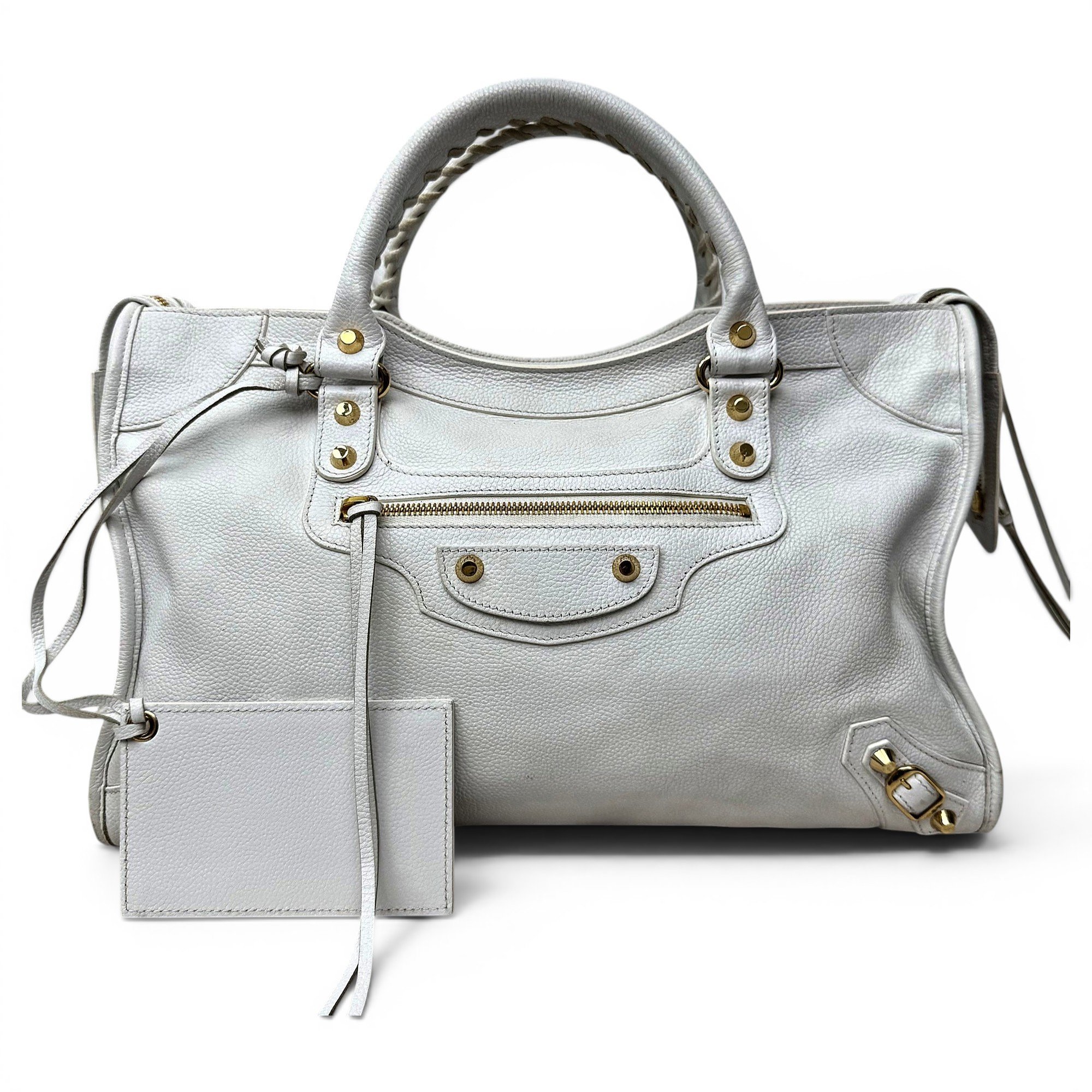 City leather handbag