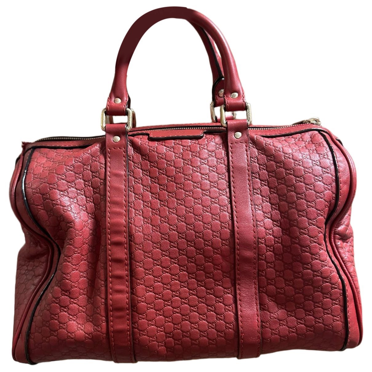 Boston leather bowling bag