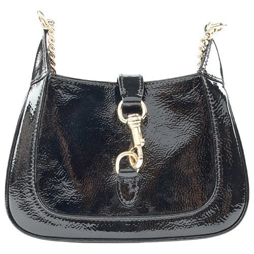 Jackie Notte patent leather crossbody bag