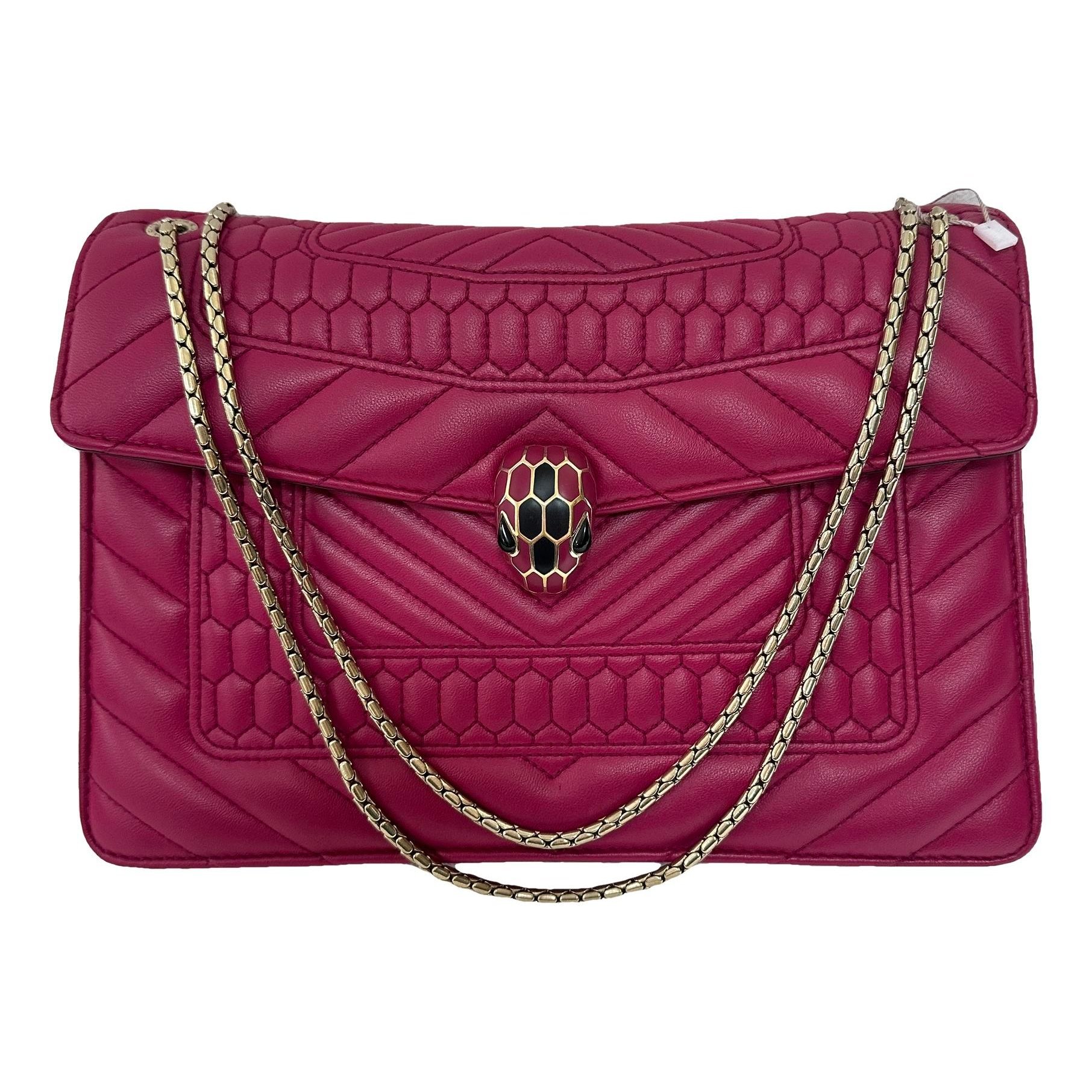 Bvlgari Serpenti leather clutch bag