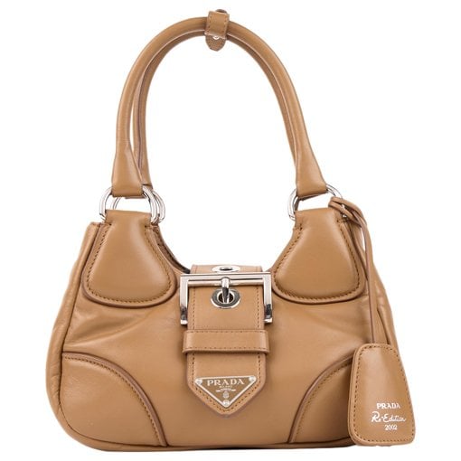 Buckle leather handbag