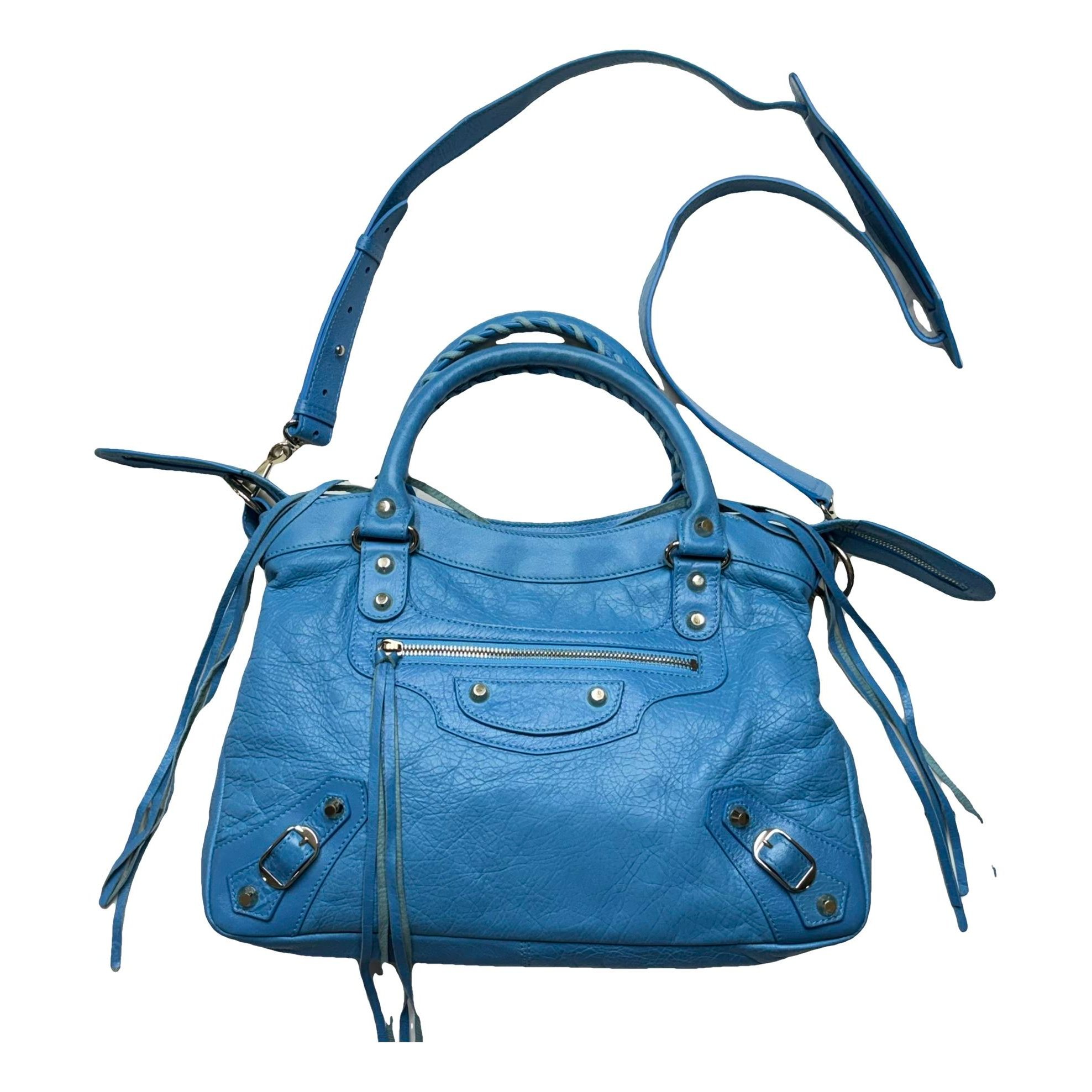 Town leather handbag