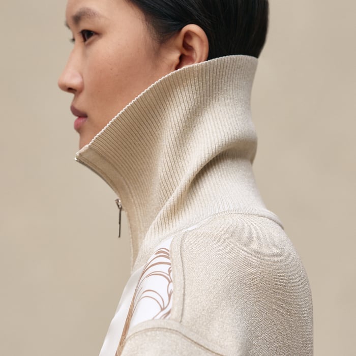 Blanc Nacre "Brides De Gala" Short Zipped Jacket