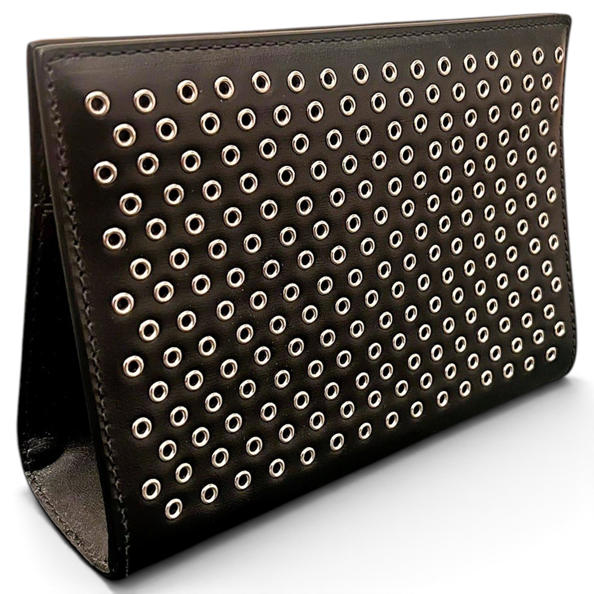 Leather clutch bag