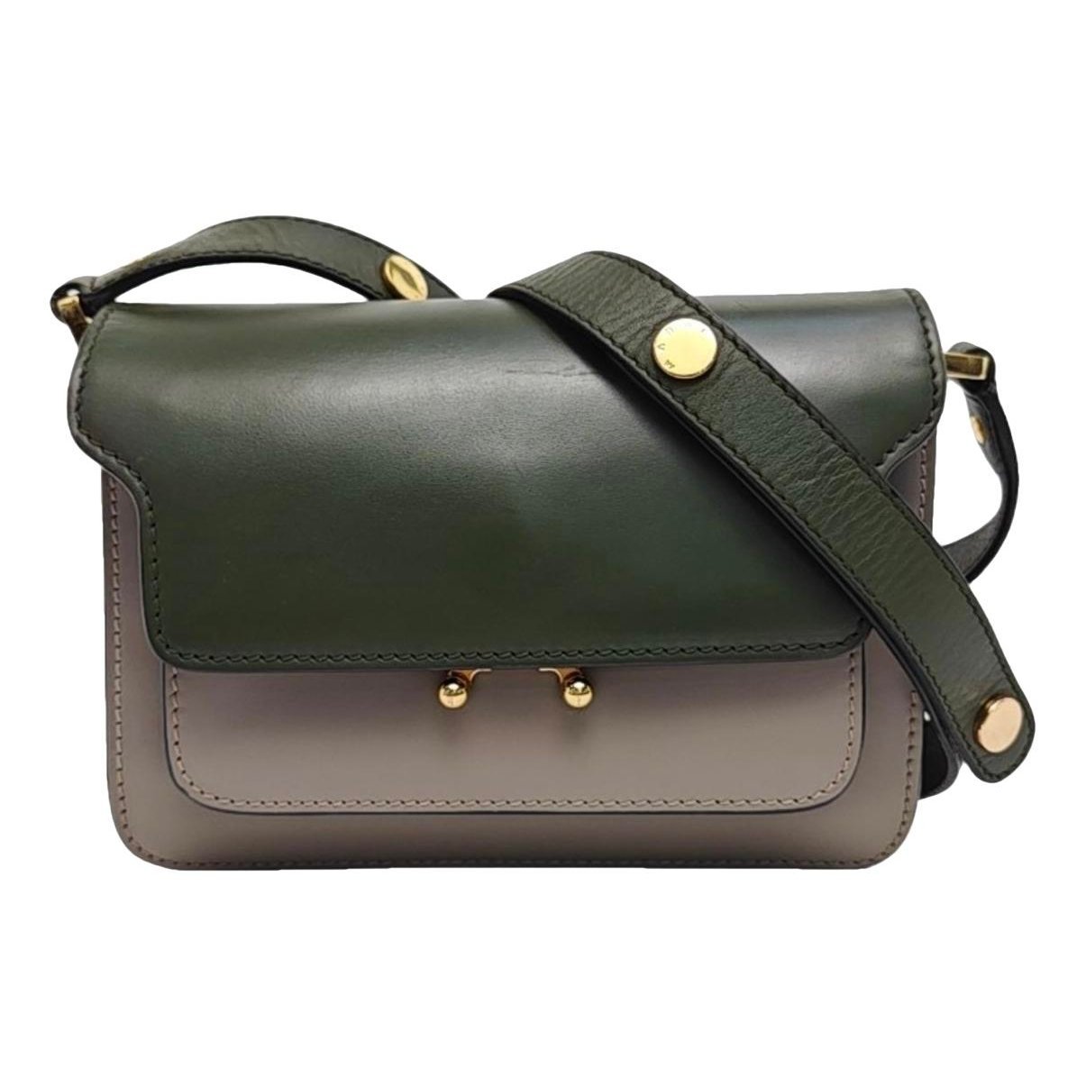 Trunk leather handbag