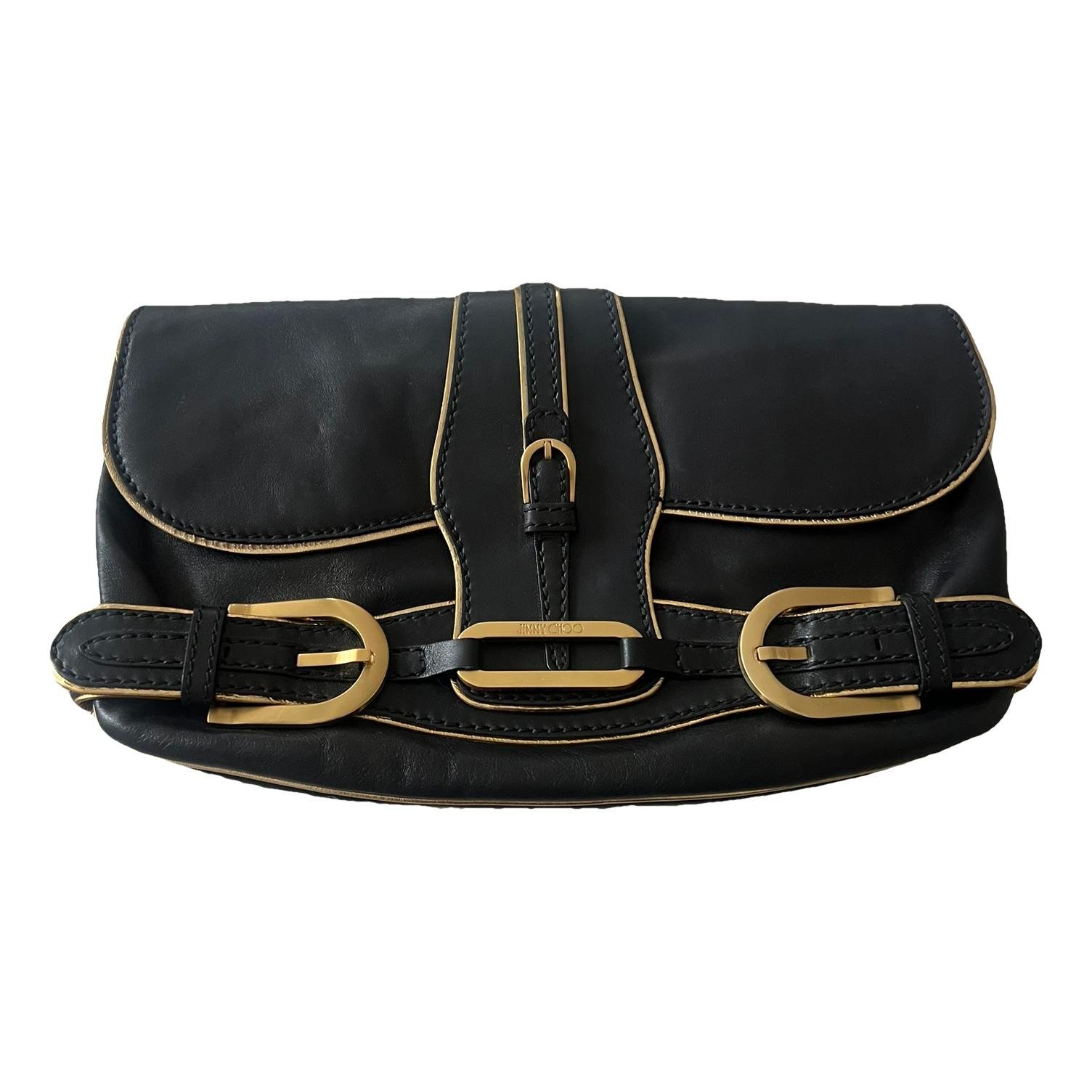 Leather clutch bag