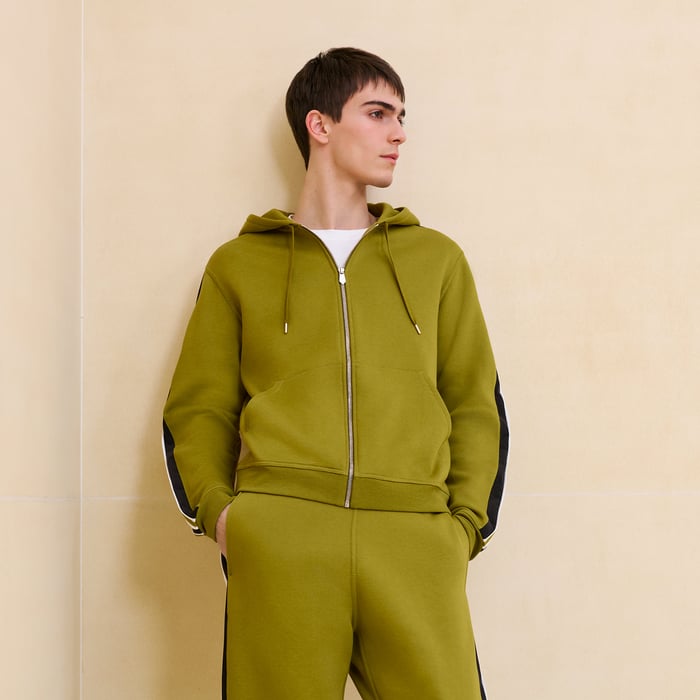 Anis "Run H" Zipped Hooded Sweater