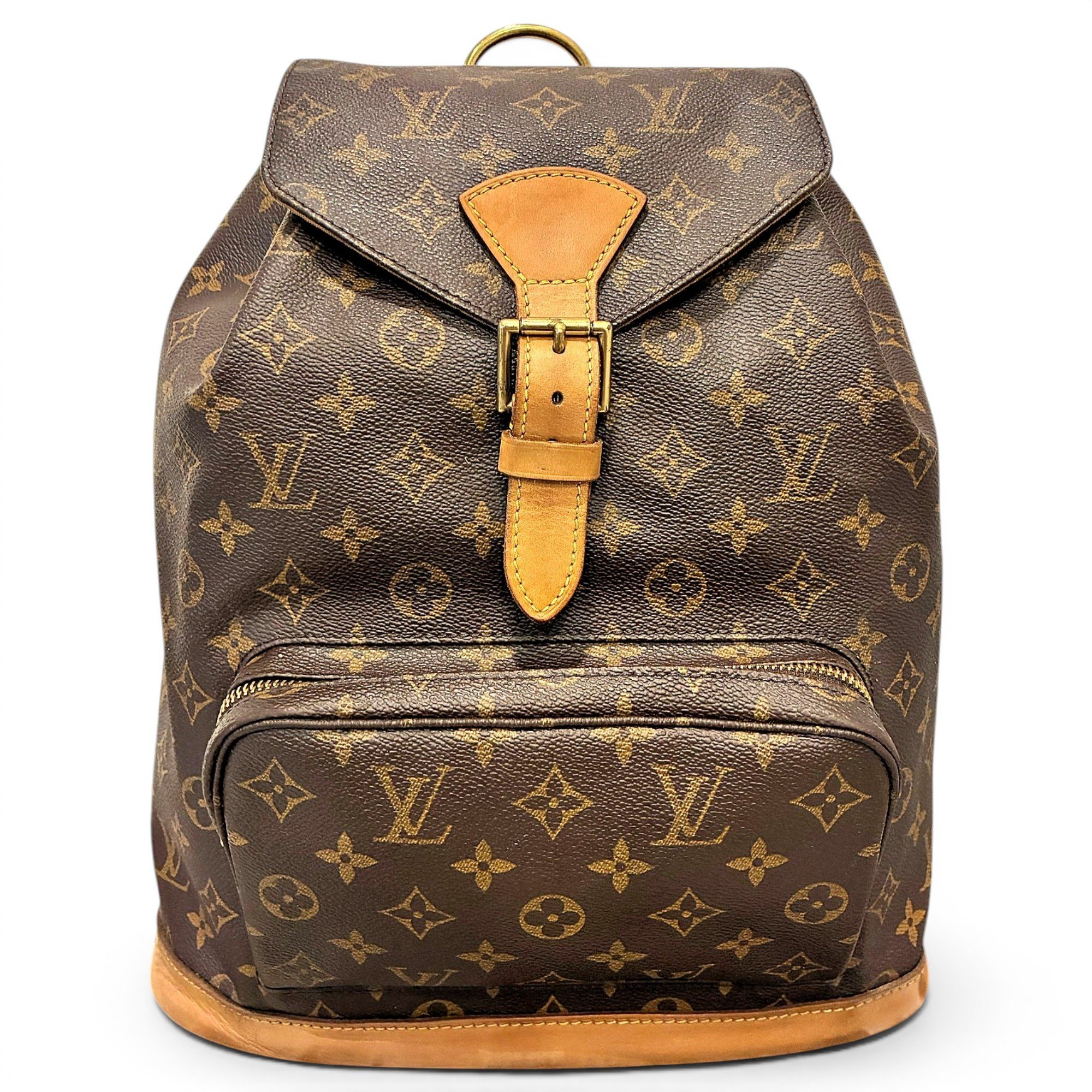 Montsouris Vintage leather backpack