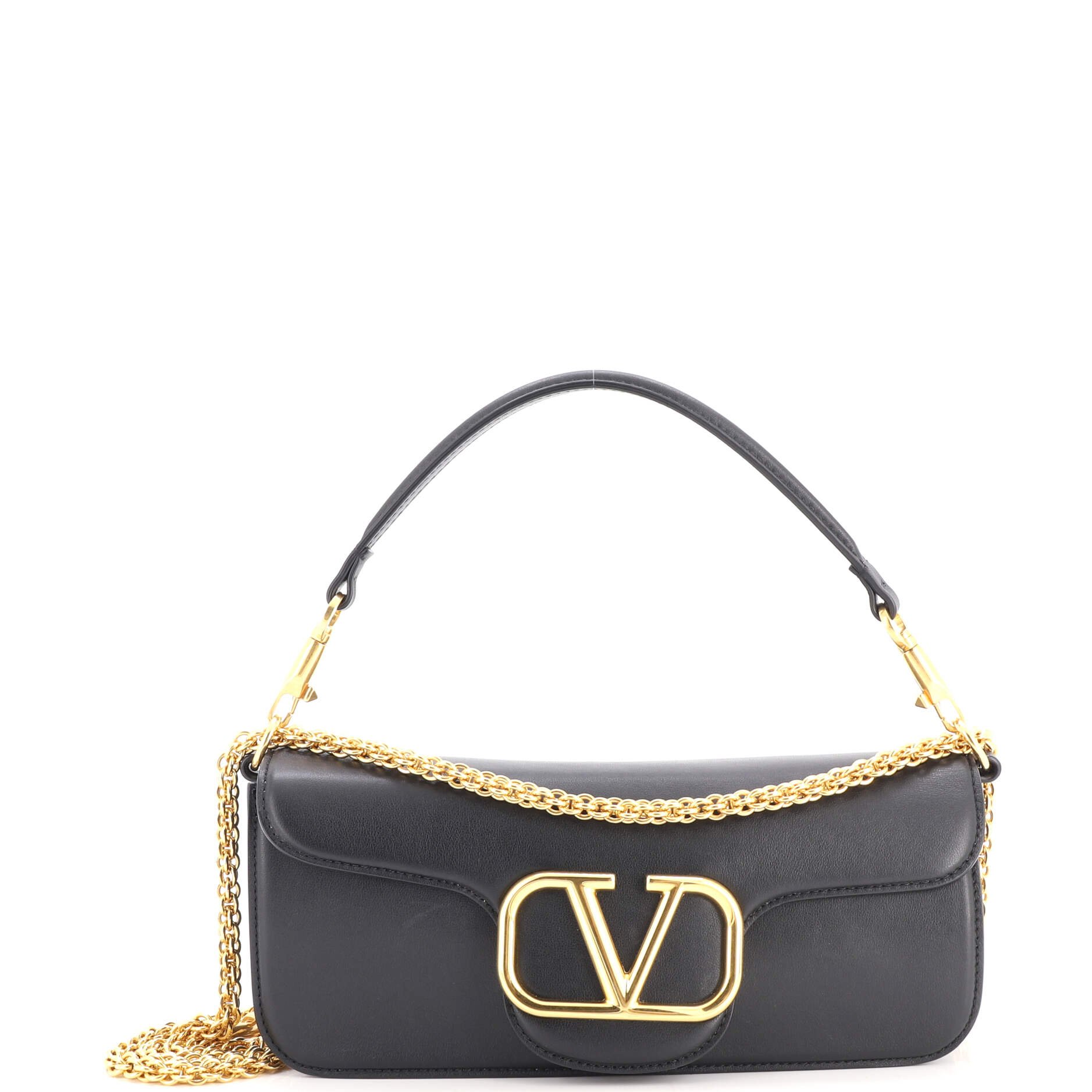 VLogo Loco Flap Shoulder Bag Leather Medium