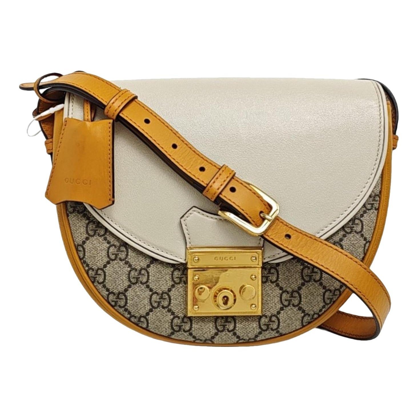 Padlock leather handbag