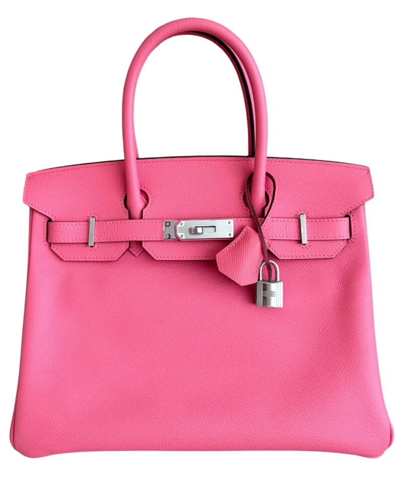 Rose Azalee Epsom Birkin 30 Palladium Hardware, 2020
