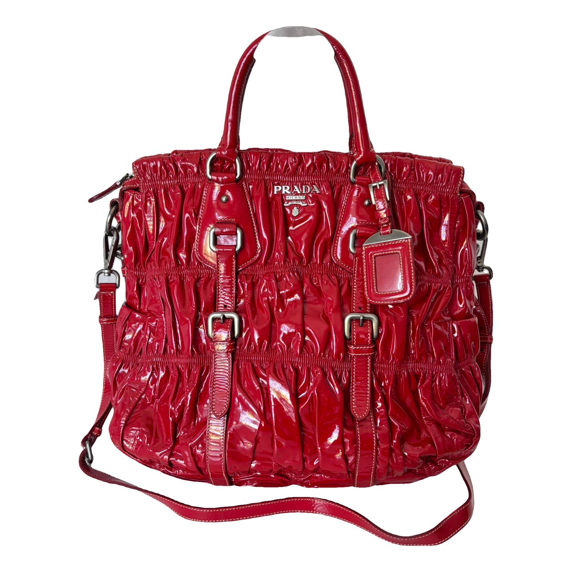 Patent leather handbag
