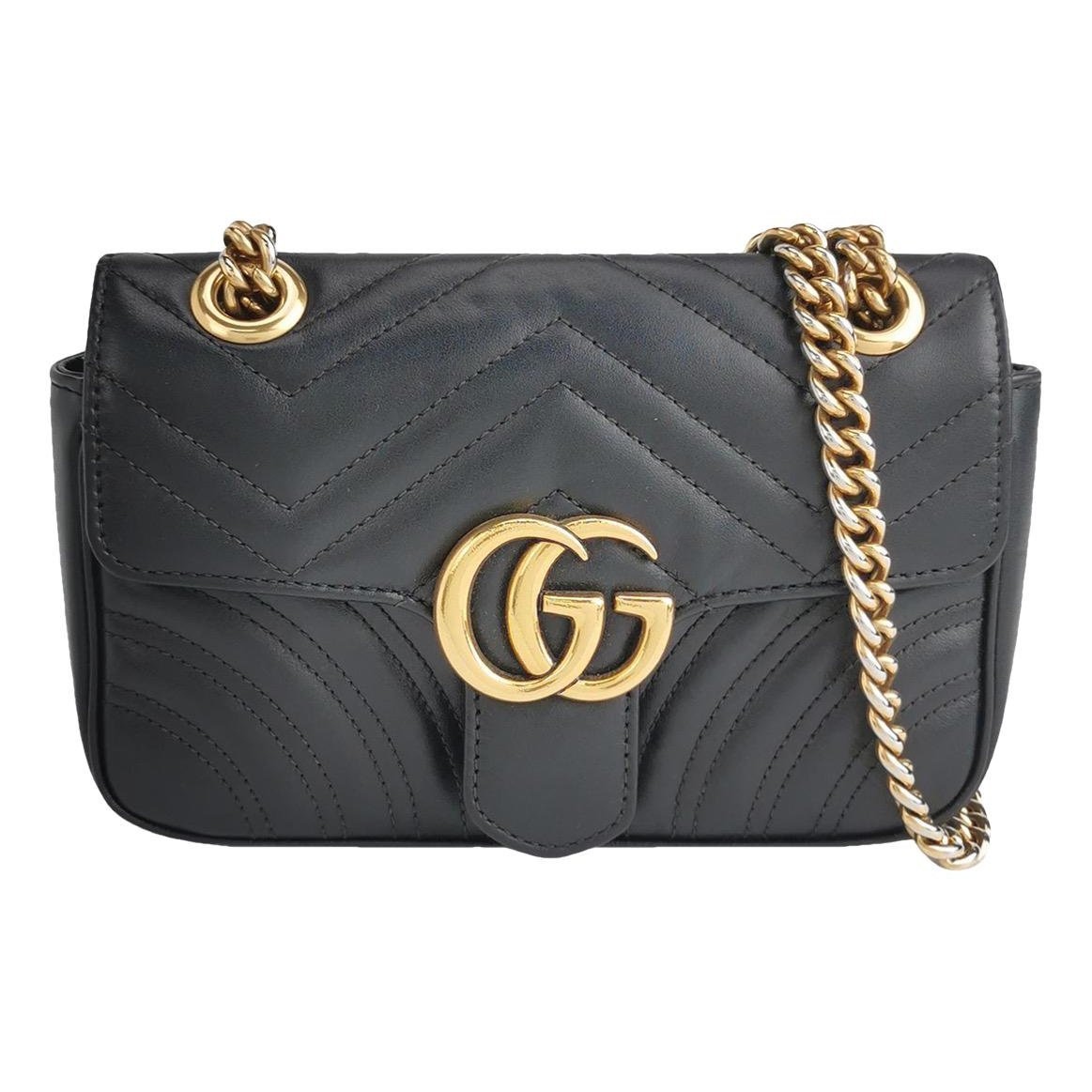 Pearly GG Marmont Flap leather crossbody bag