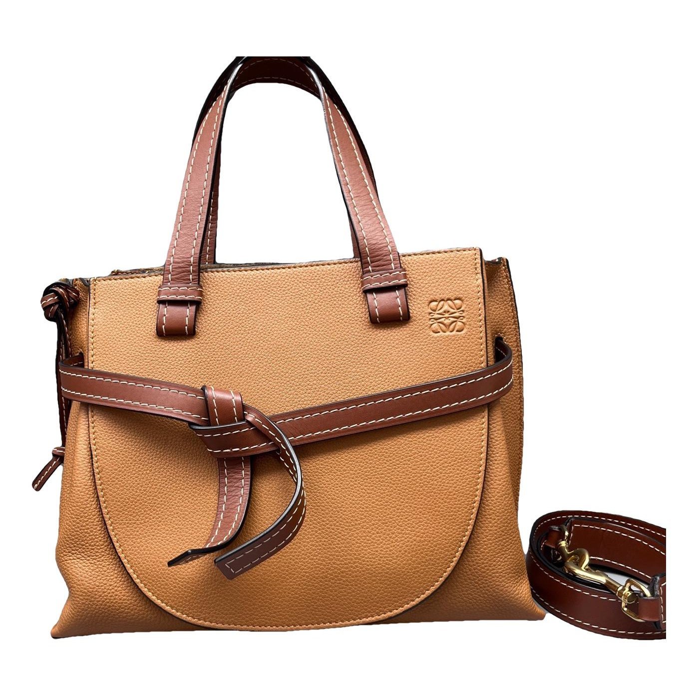 Gate Top Handle leather handbag