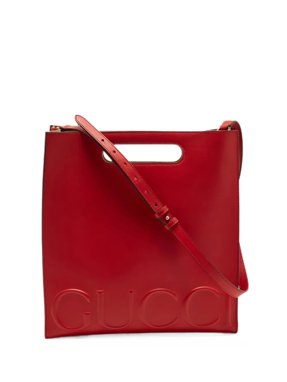 logo-embossed tote bag