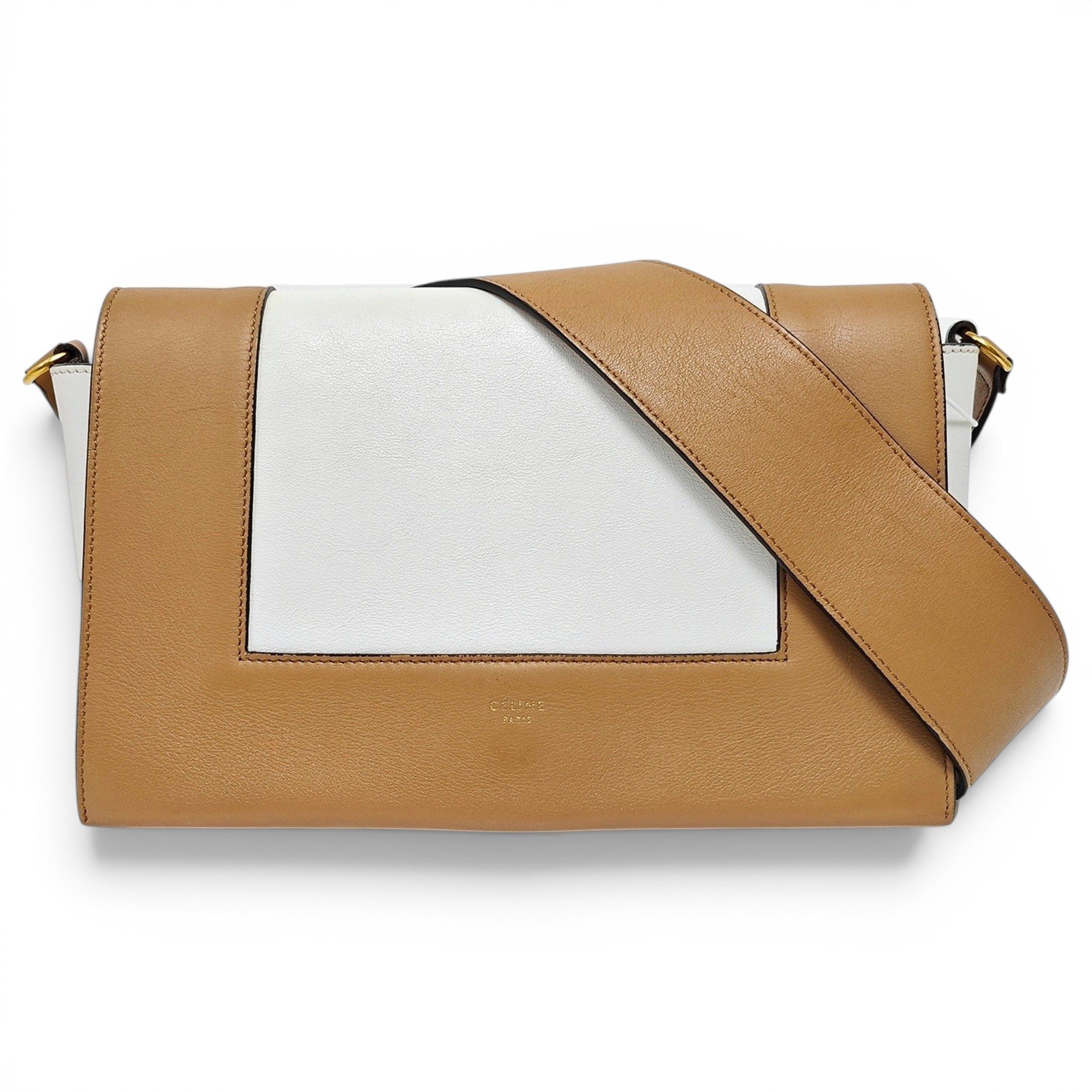 Frame leather handbag