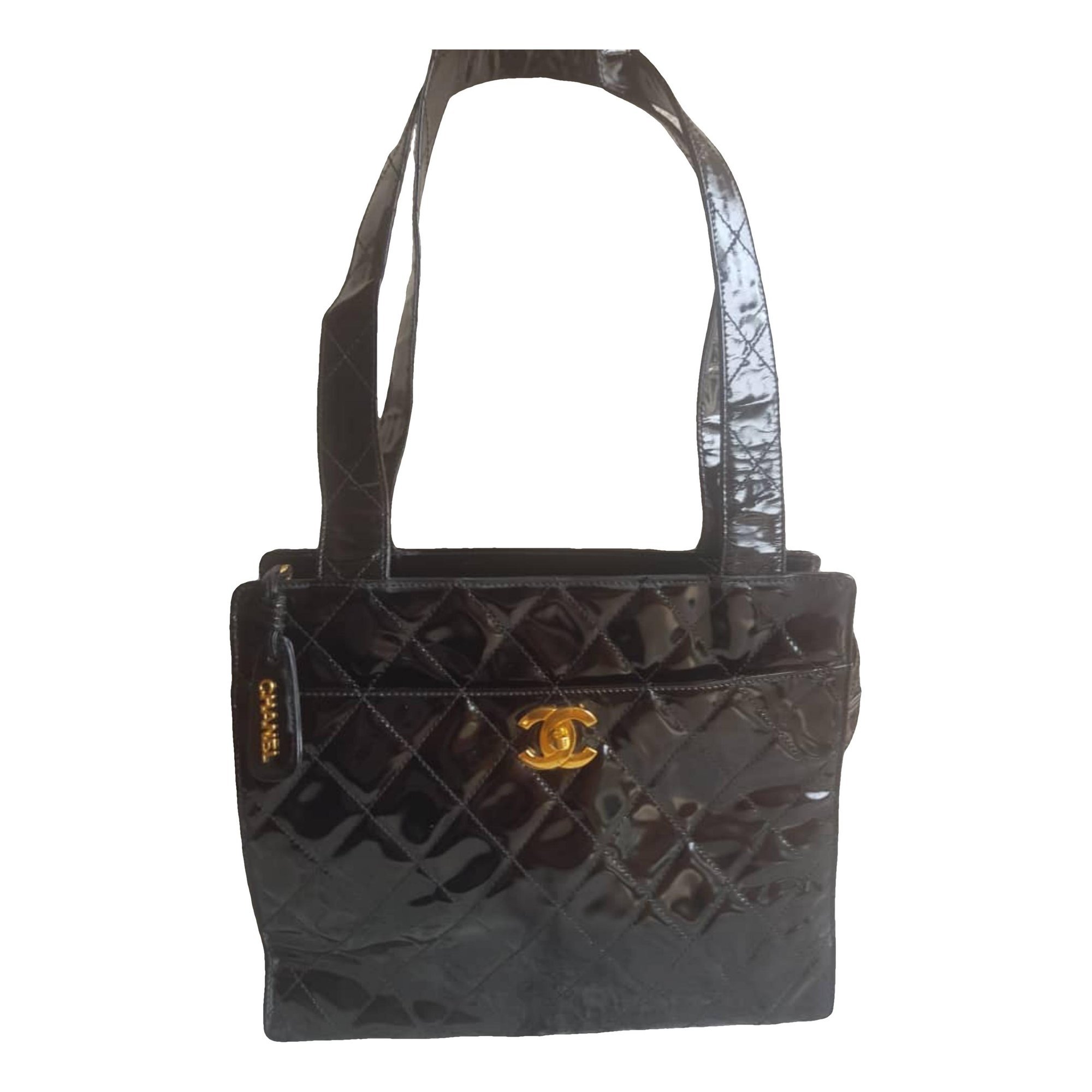 Patent leather handbag