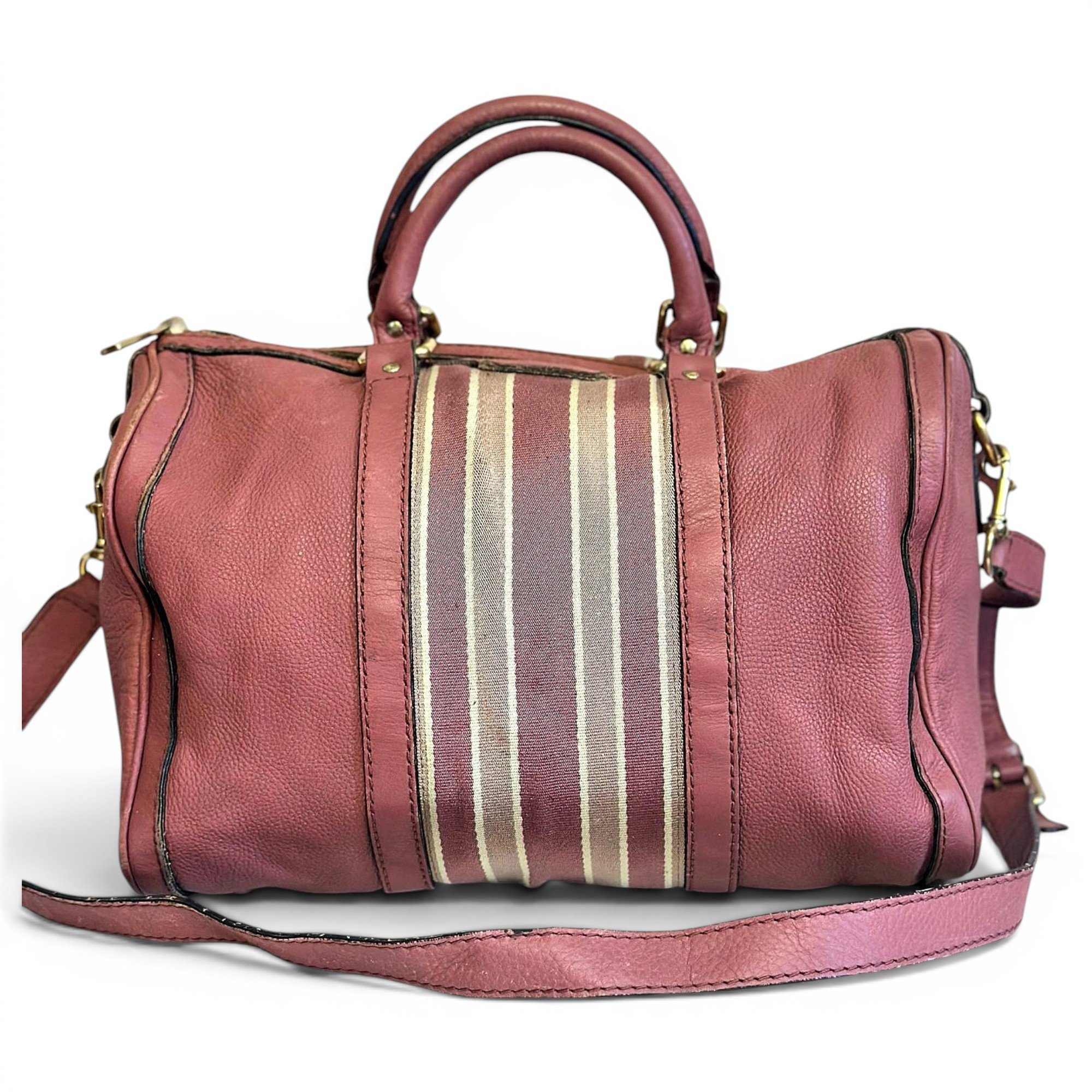 Leather bowling bag