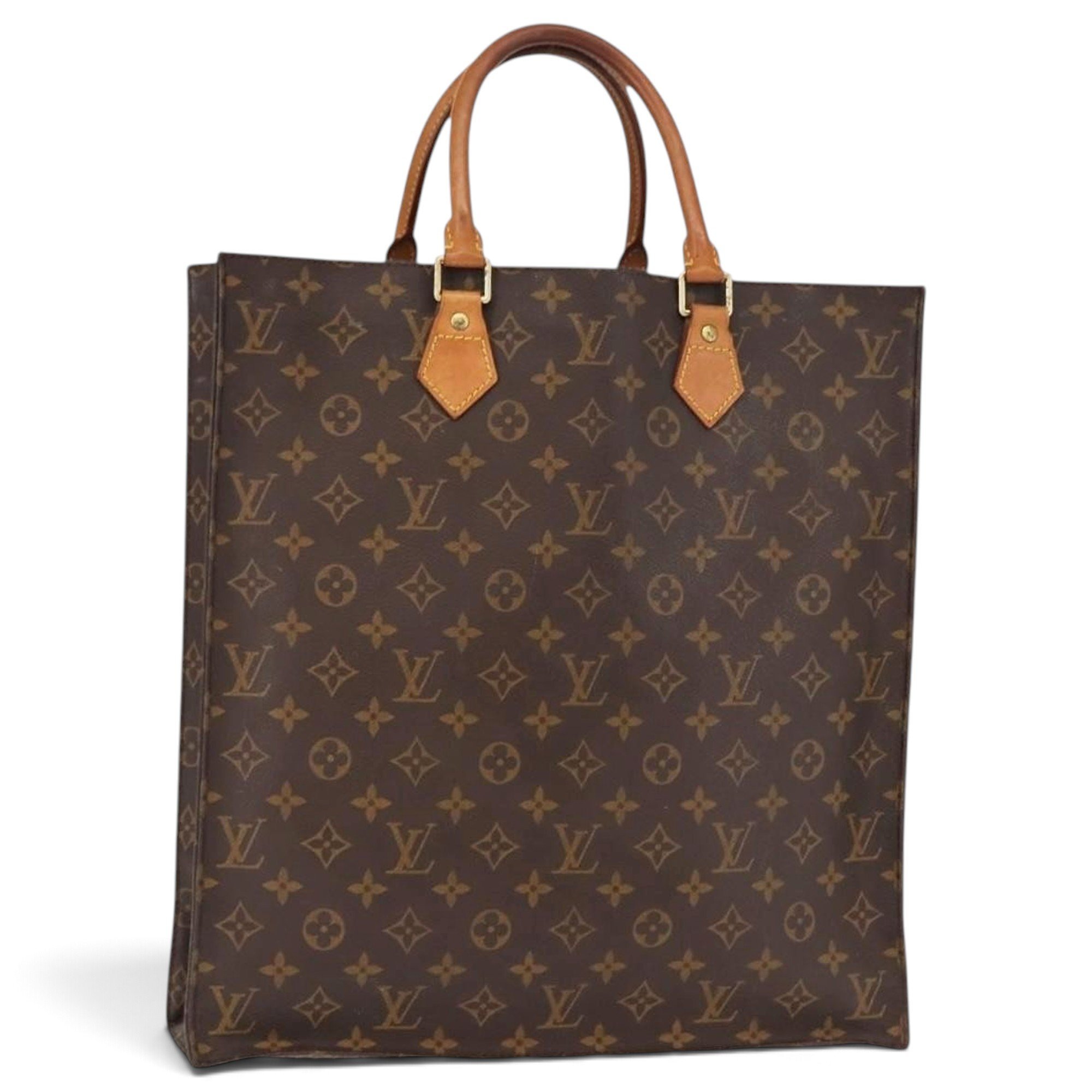 Plat leather tote