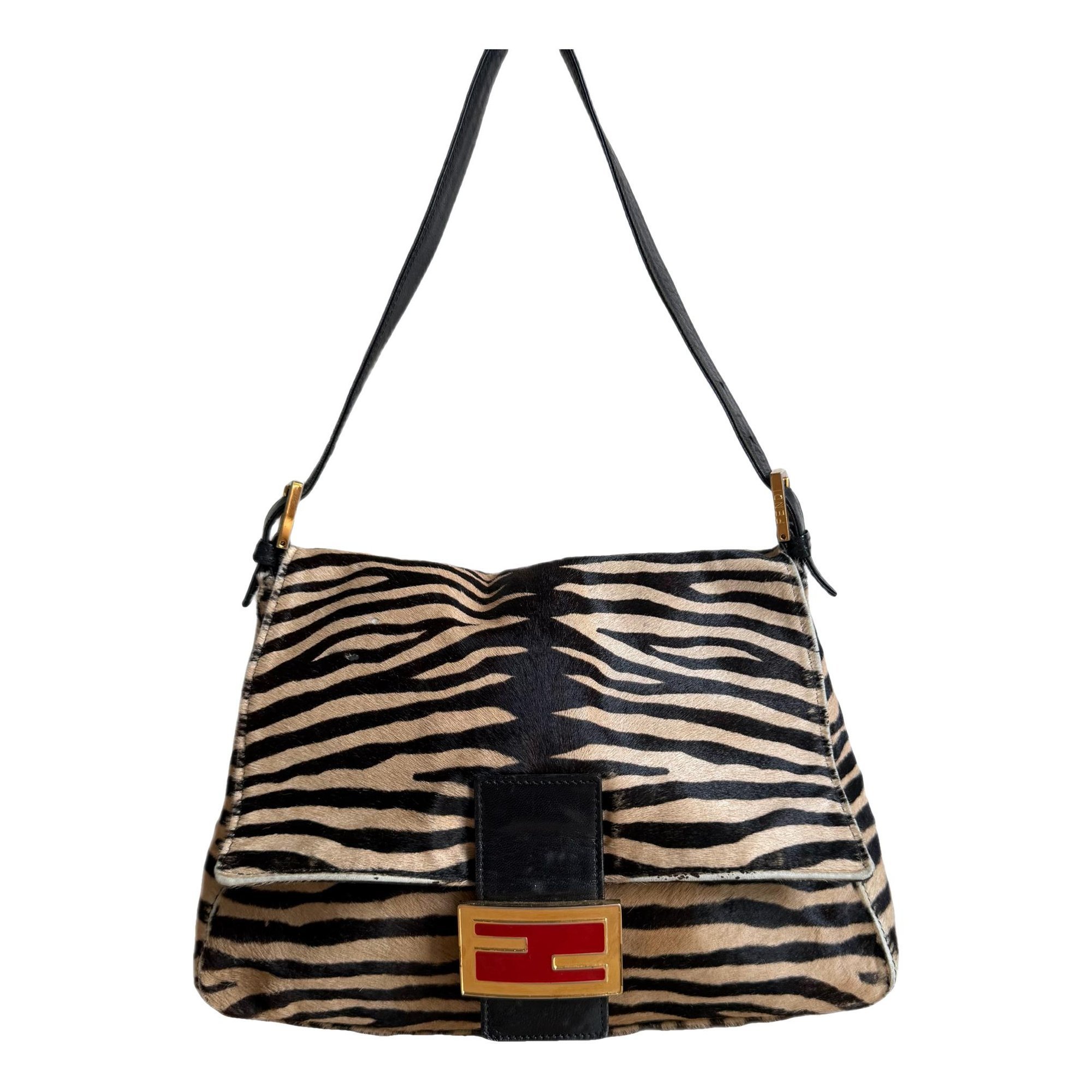 Baguette pony-style calfskin handbag