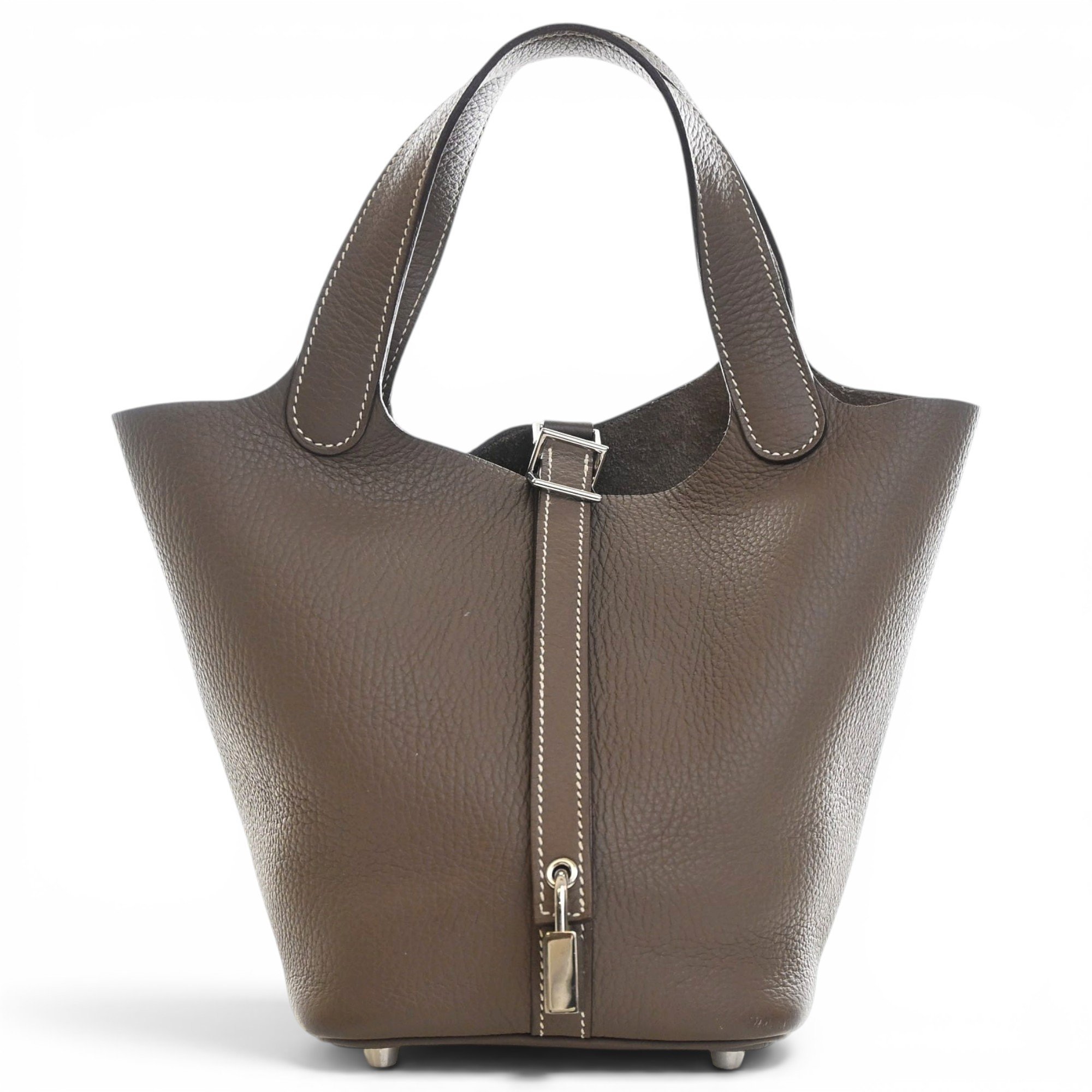 Picotin leather tote