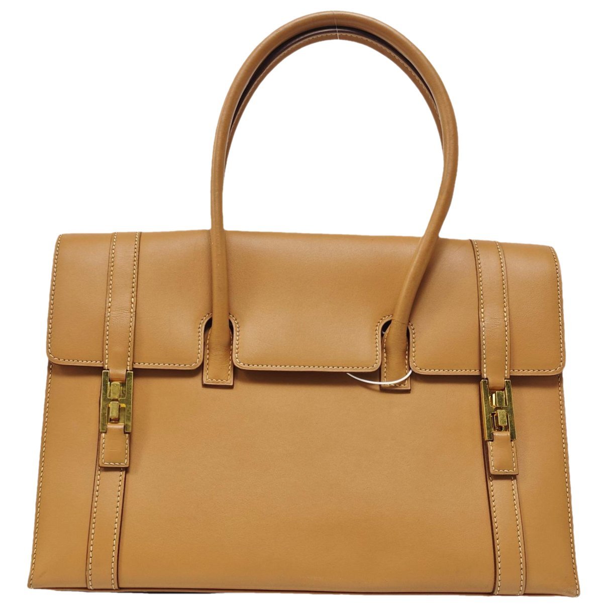 Drag leather handbag
