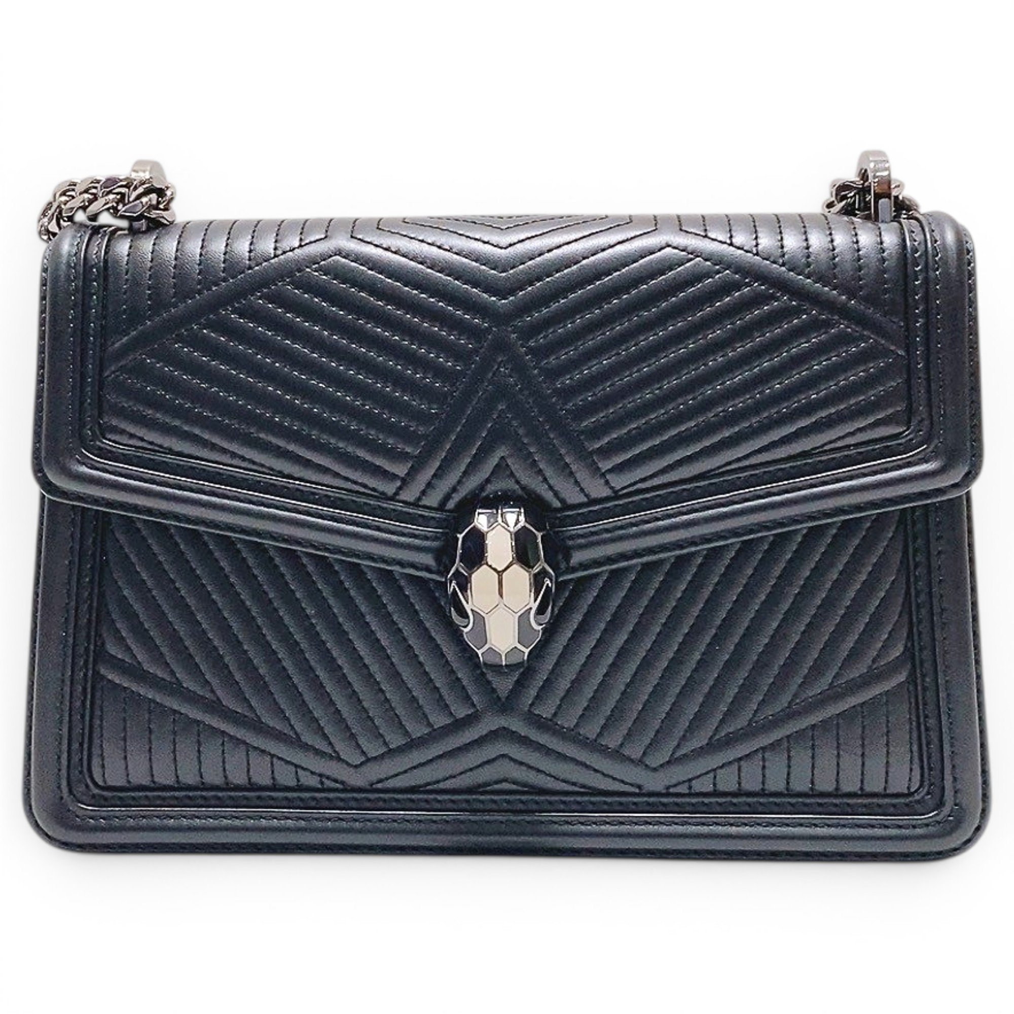 Serpenti leather handbag