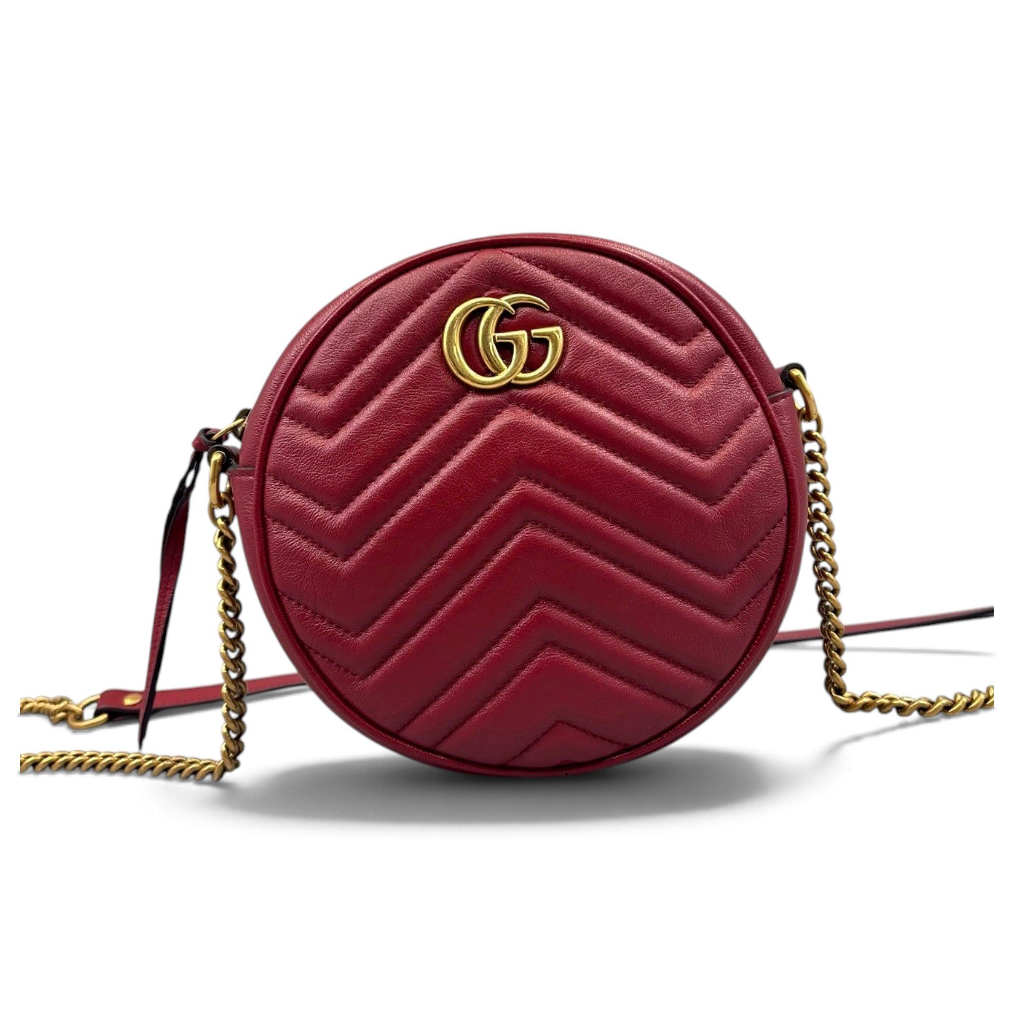 GG Marmont Round leather handbag