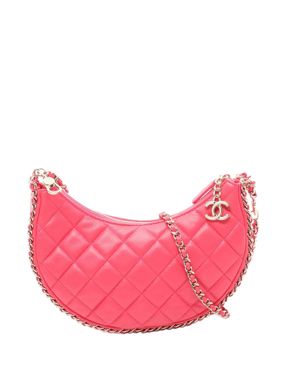 2021-2026 Small Quilted Lambskin Chain Around Hook Hobo Bag crossbody bag