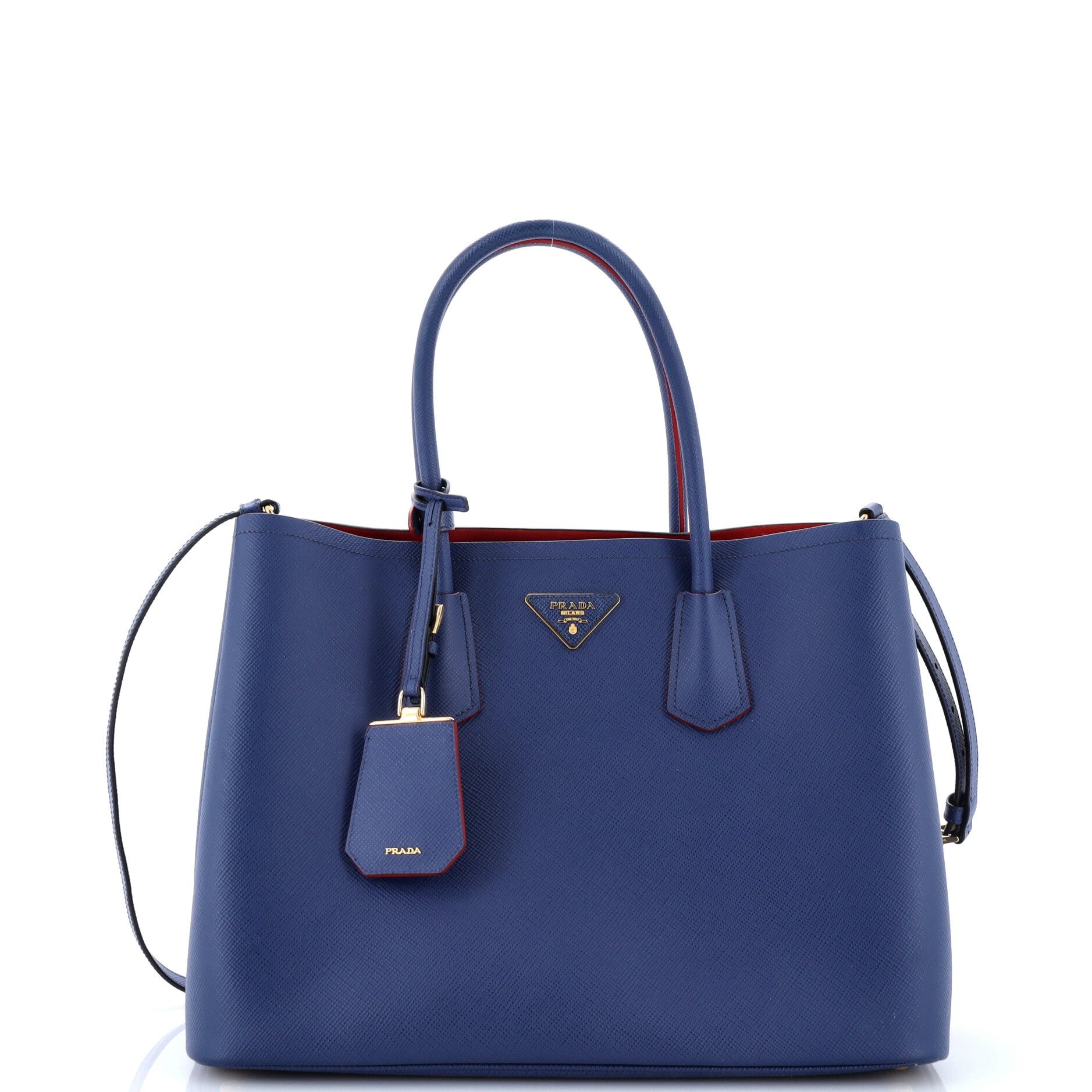 Cuir Double Tote Saffiano Leather Medium