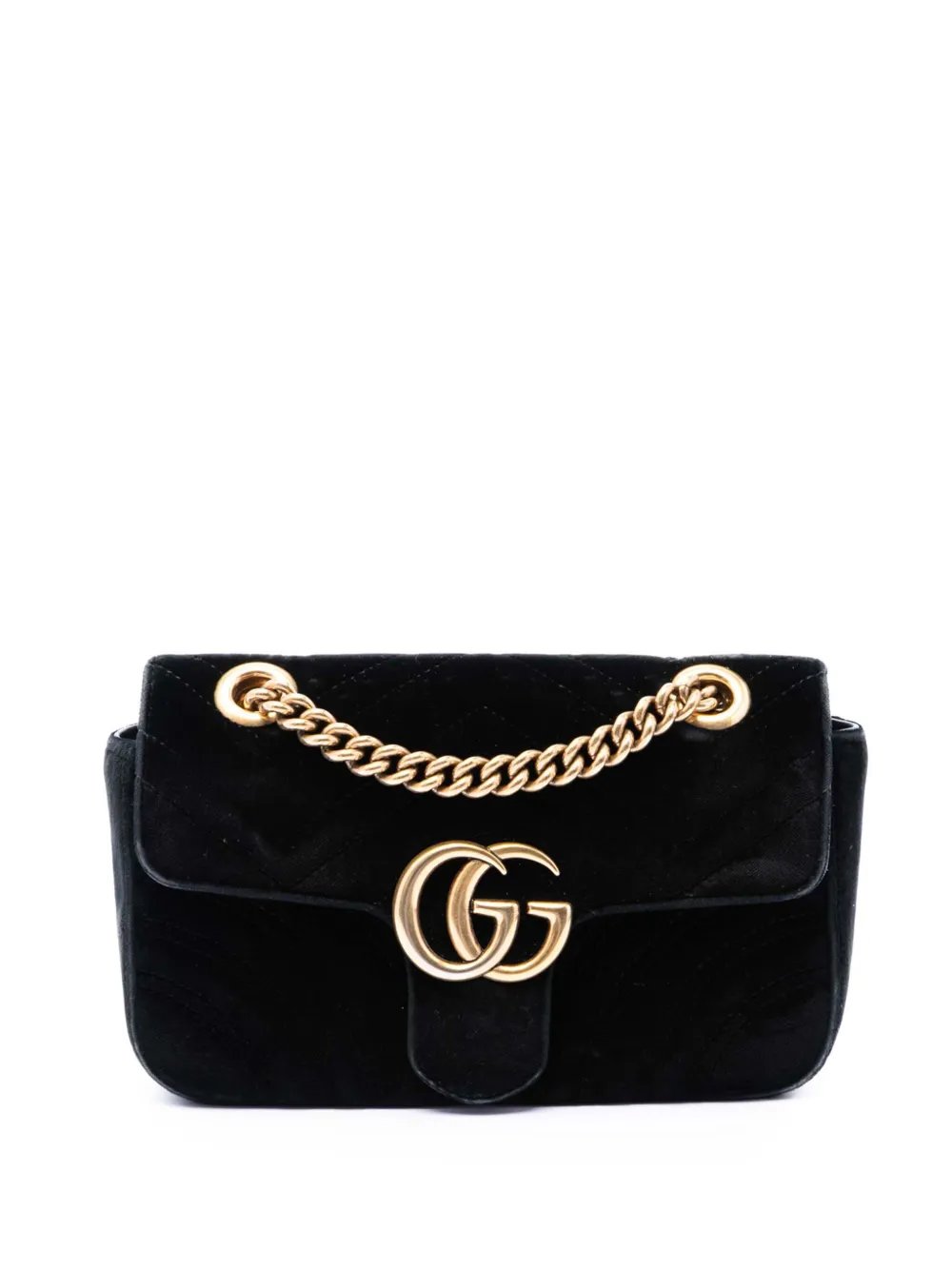 2016-2026 Small GG Marmont Matelasse Velvet shoulder bag