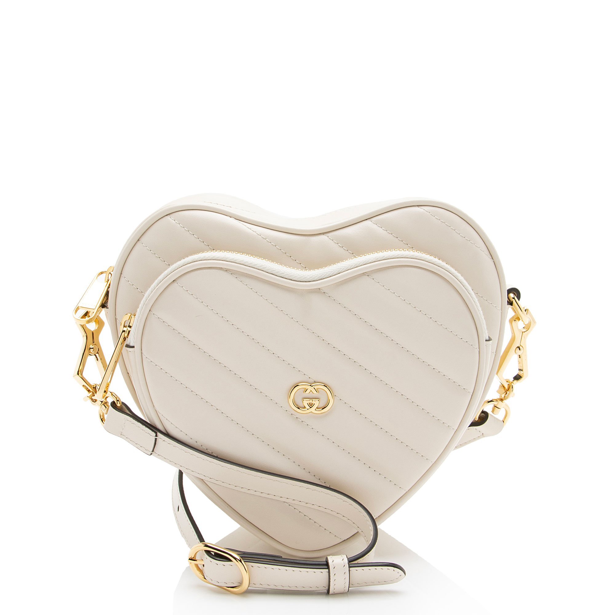 Interlocking leather crossbody bag