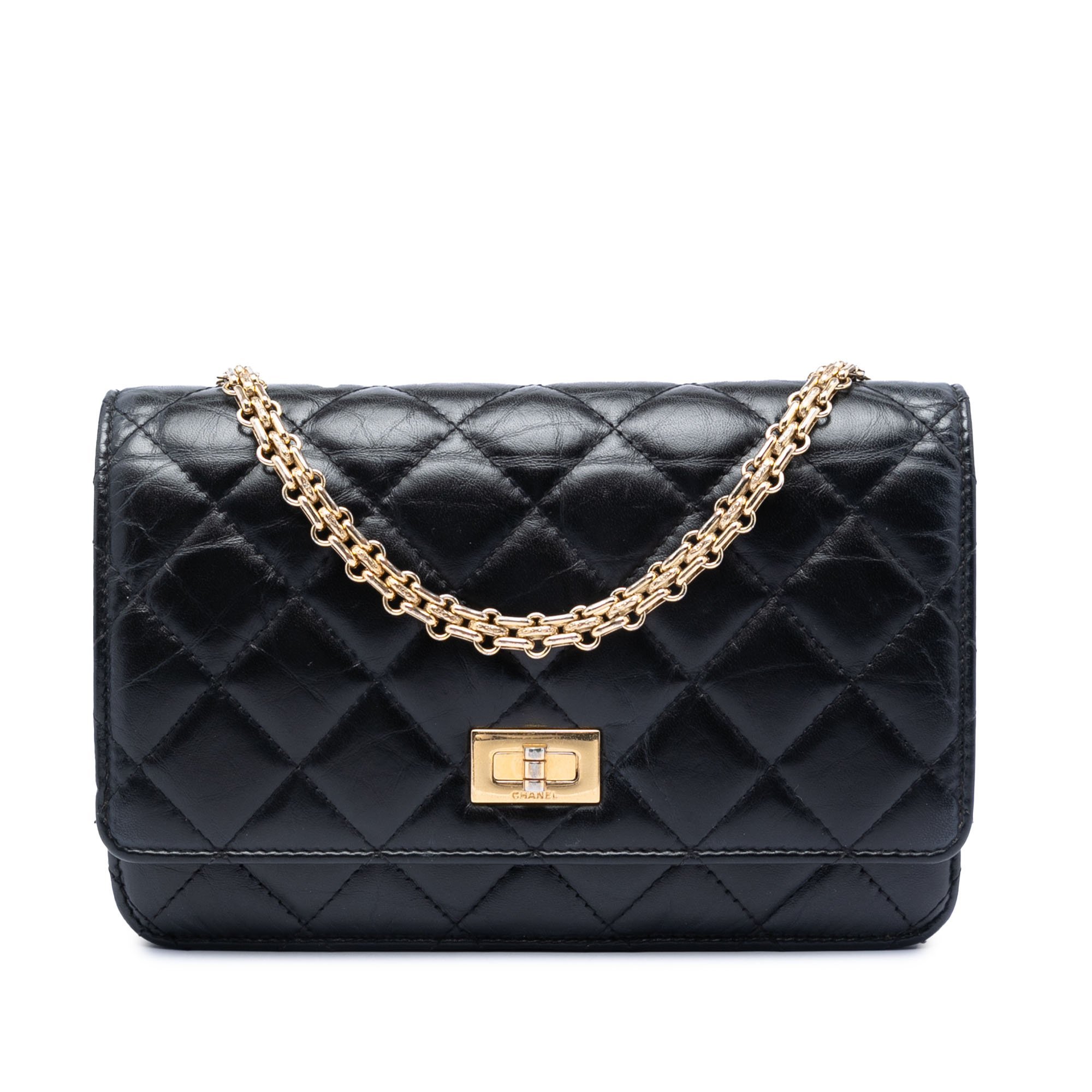 Wallet On Chain leather handbag