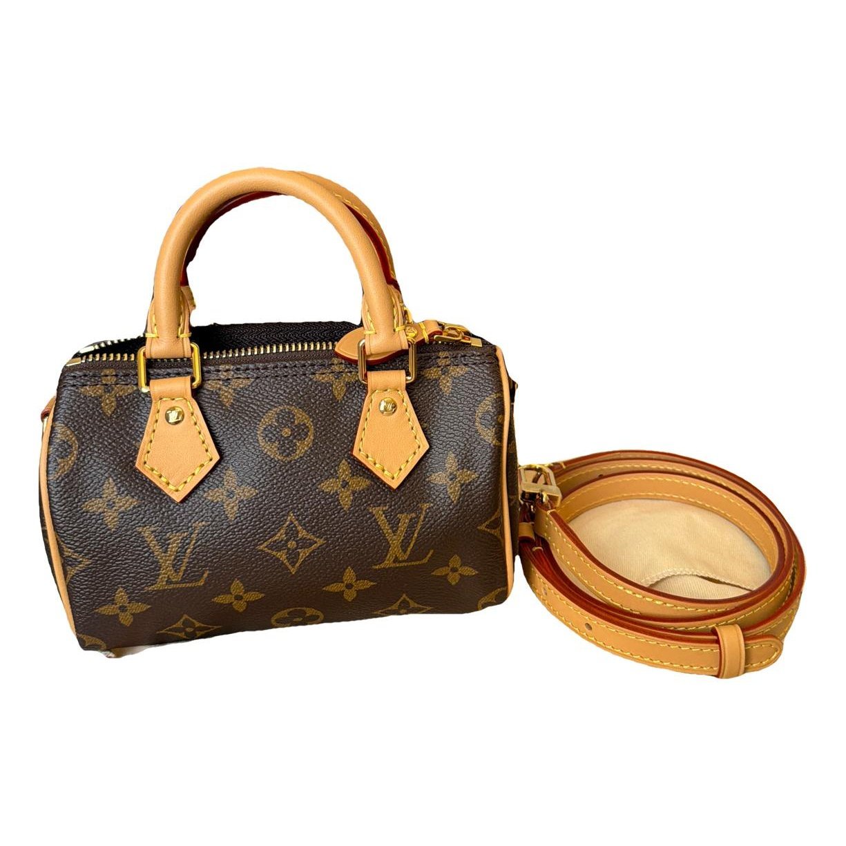 Louis Vuitton Nano Speedy / Mini HL leather crossbody bag
