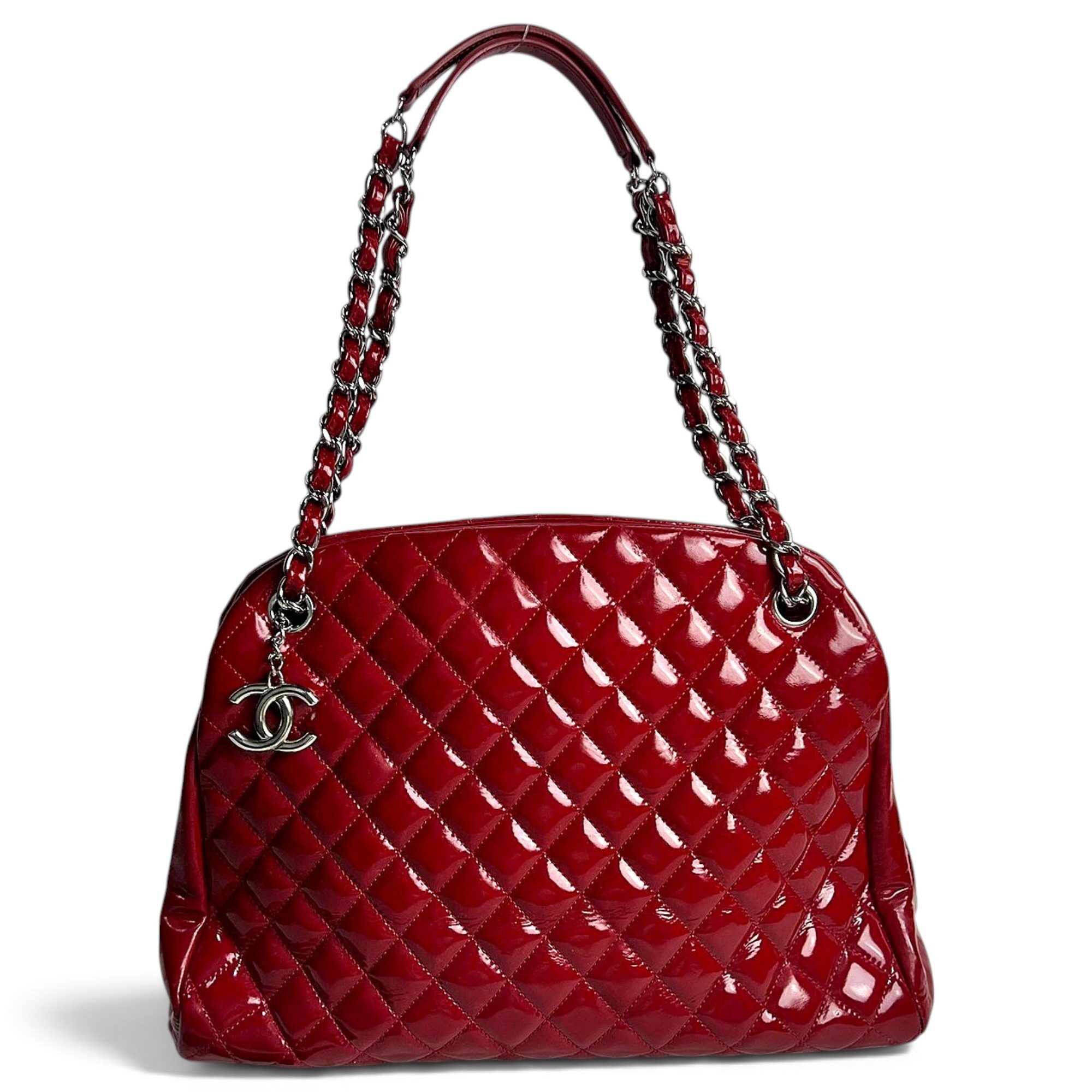 Mademoiselle patent leather handbag