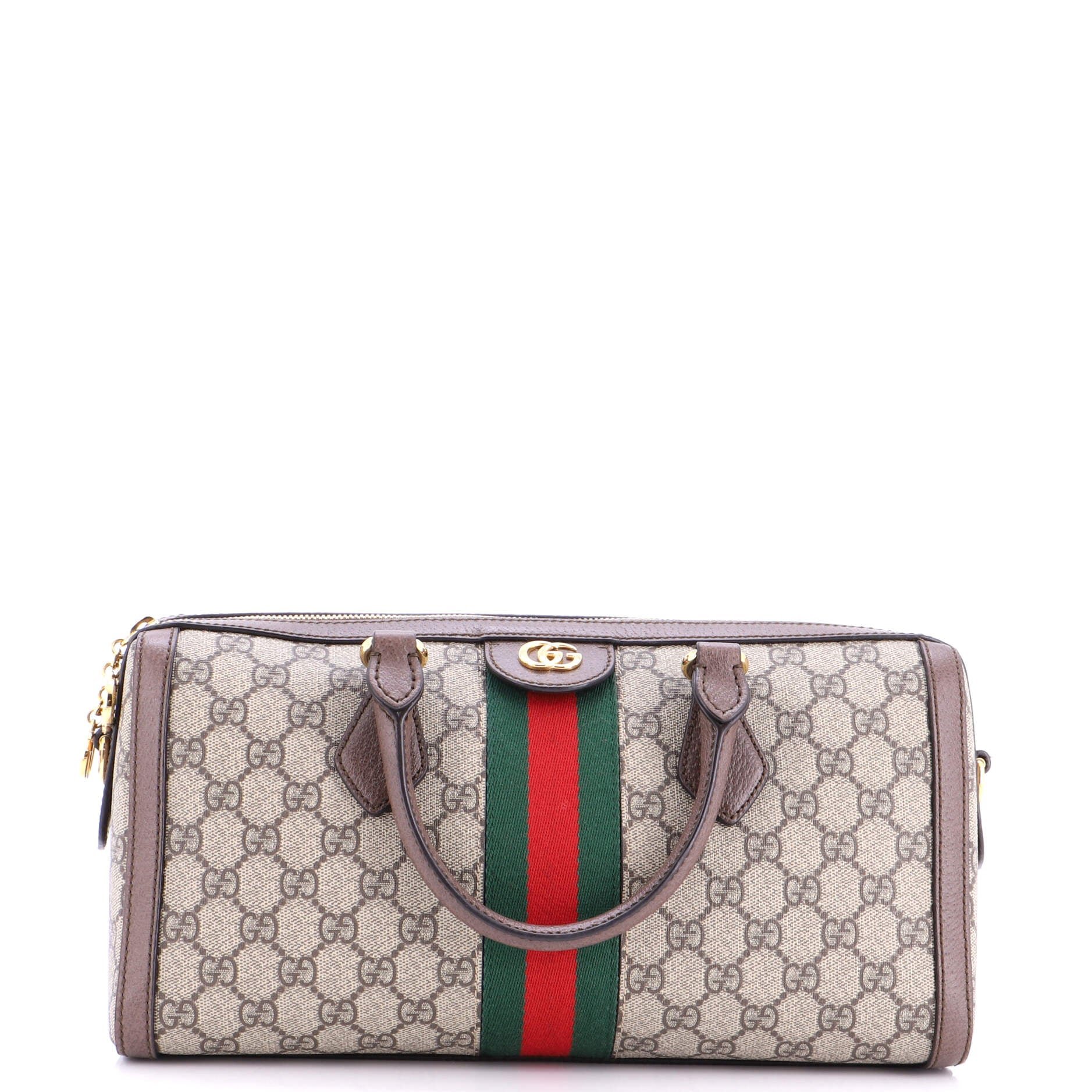 Ophidia Boston Bag GG Coated Canvas Medium
