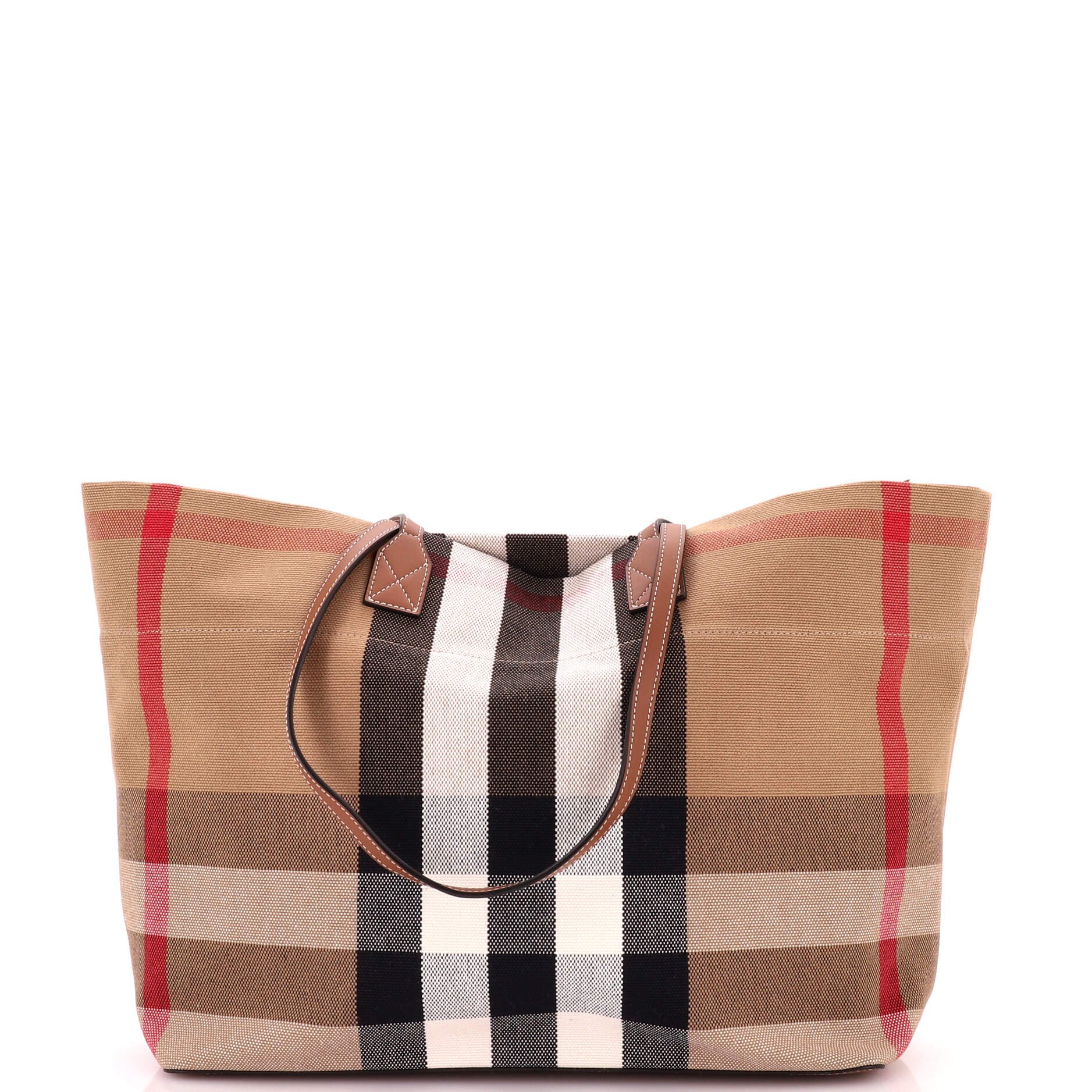 Soft Tote House Check Canvas Medium