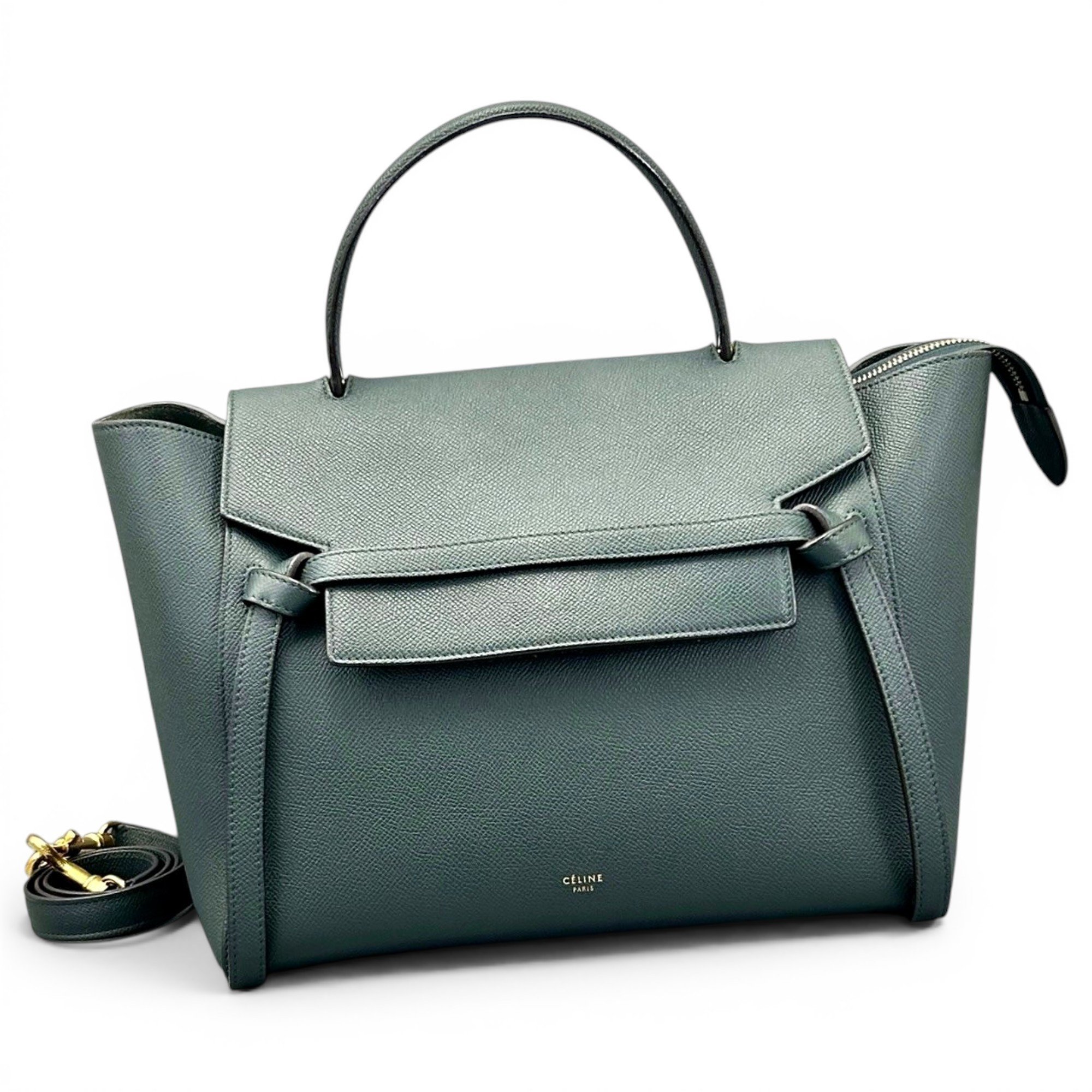 Belt leather handbag