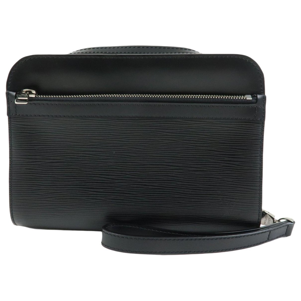Leather clutch bag