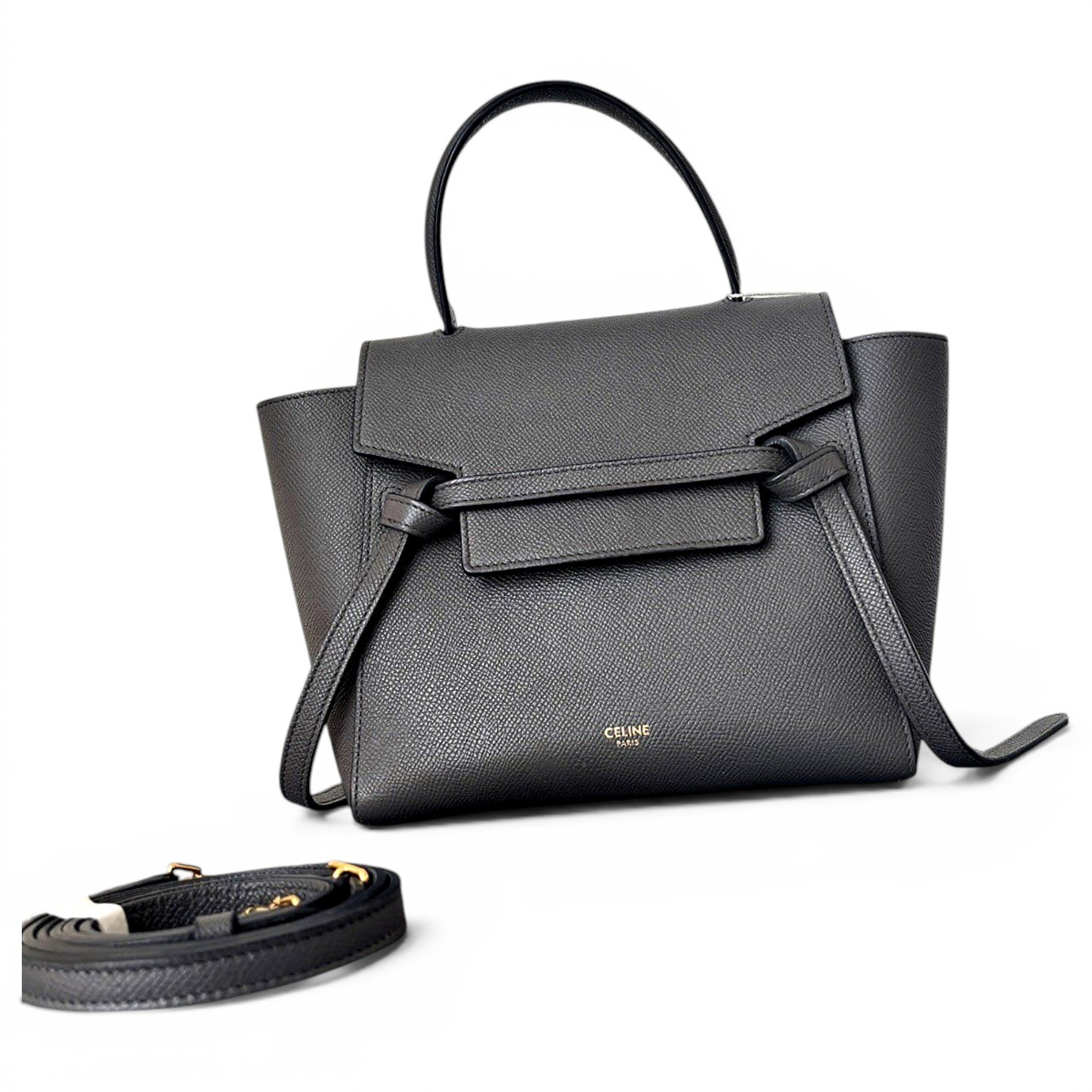 Belt leather handbag