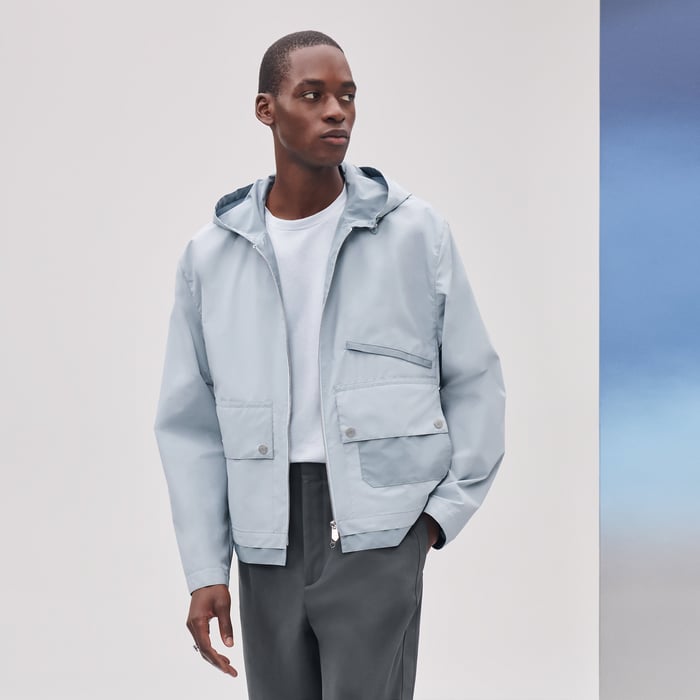 Bleu Glacier Hooded Jacket