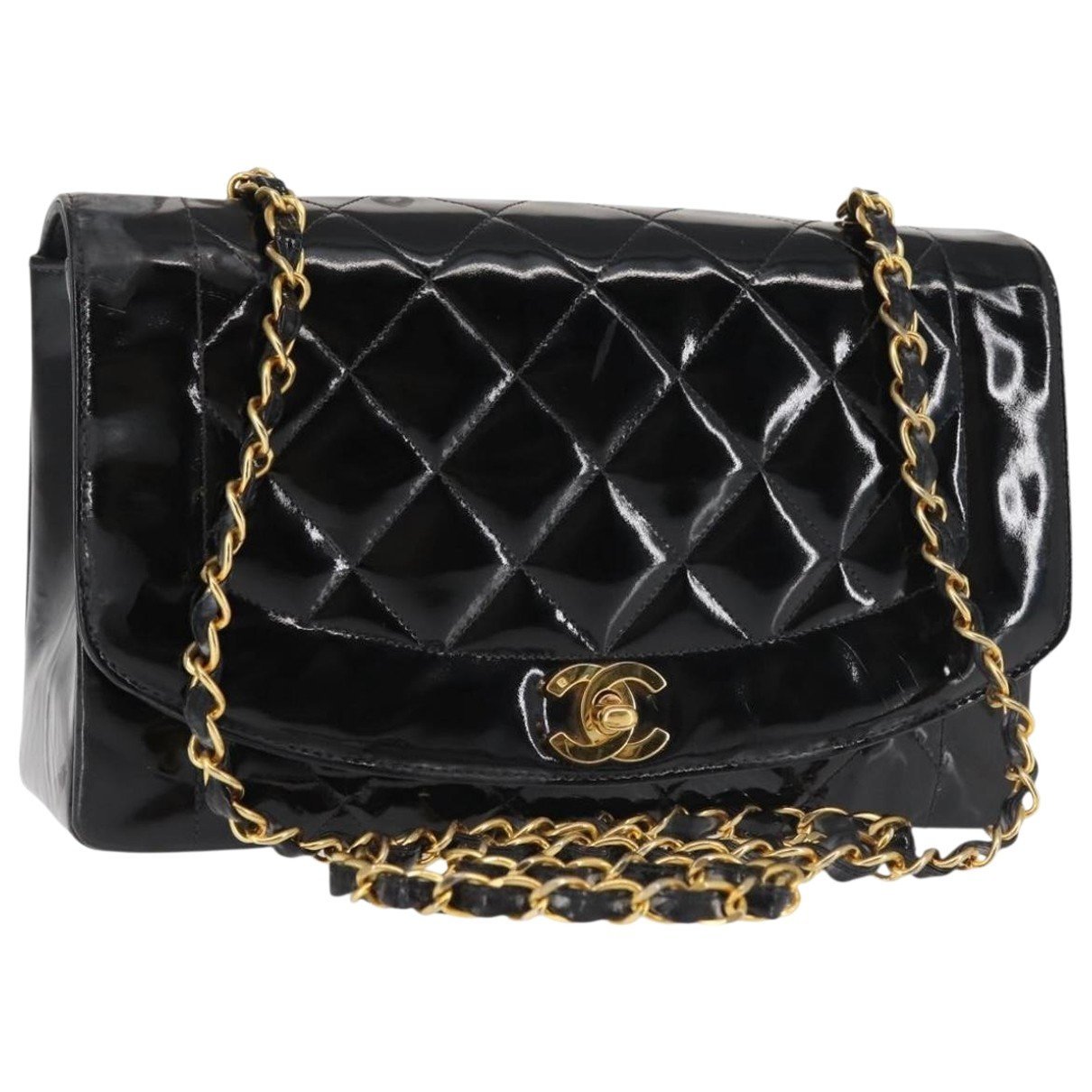 Diana patent leather handbag
