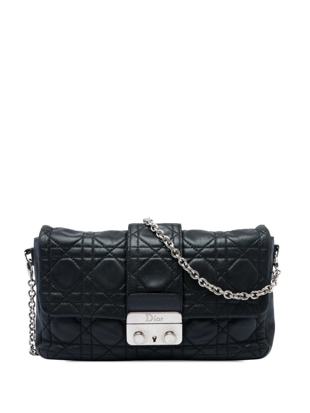 2011 Lambskin Cannage New Lock Pouch crossbody bag