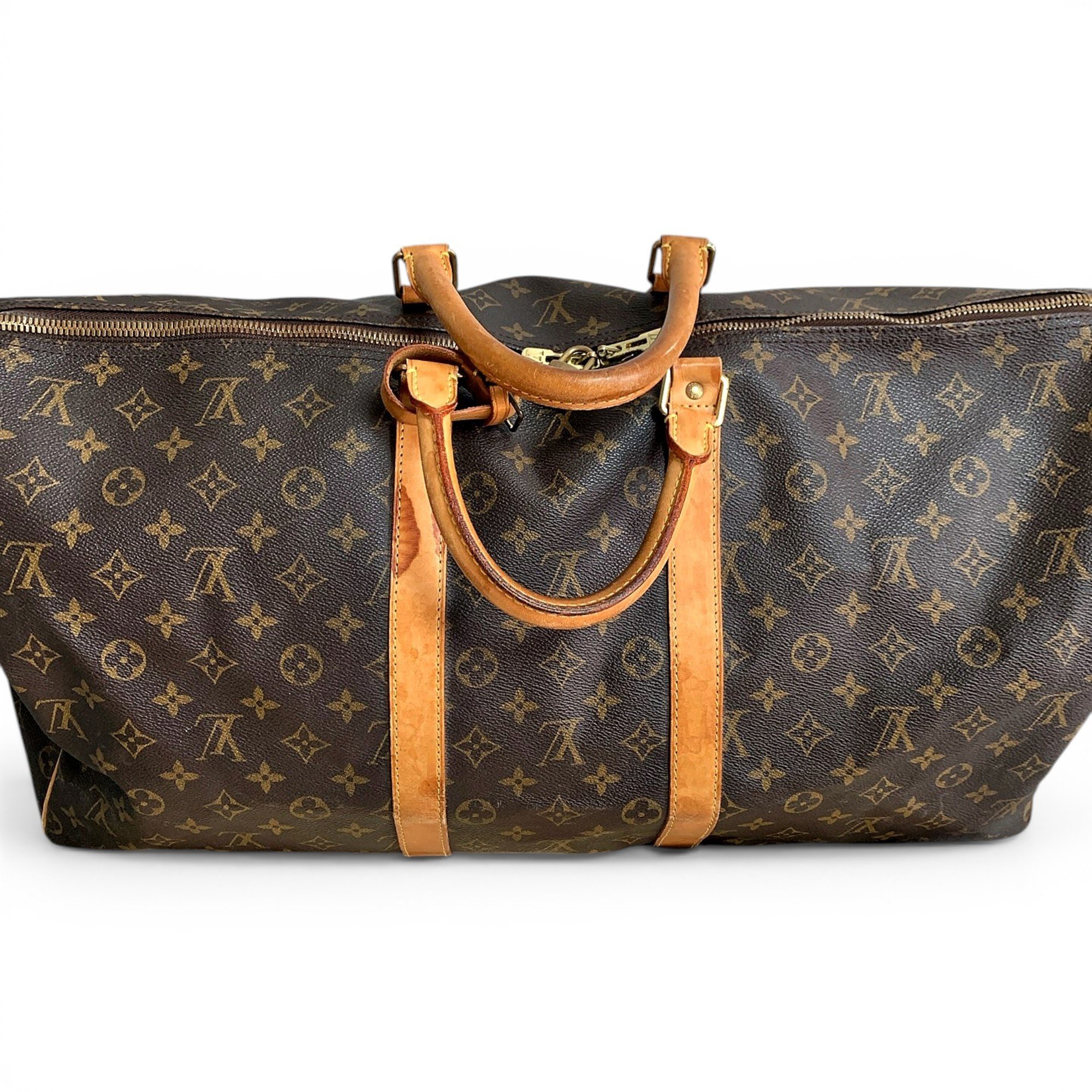 Keepall leather travel bag